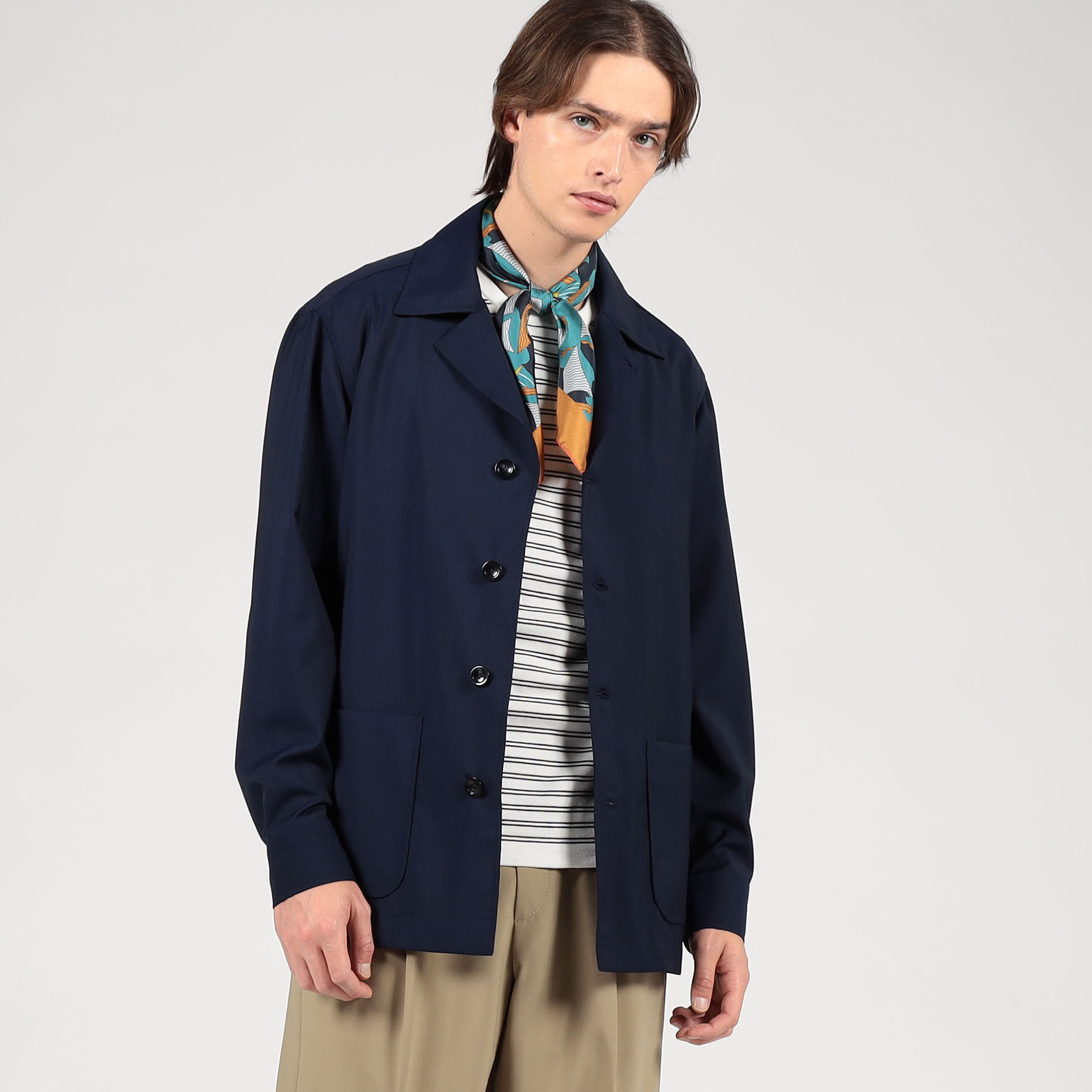 □TOMORROWLAND PILGRIM ウールトロピカル ハンドカバーシャツ