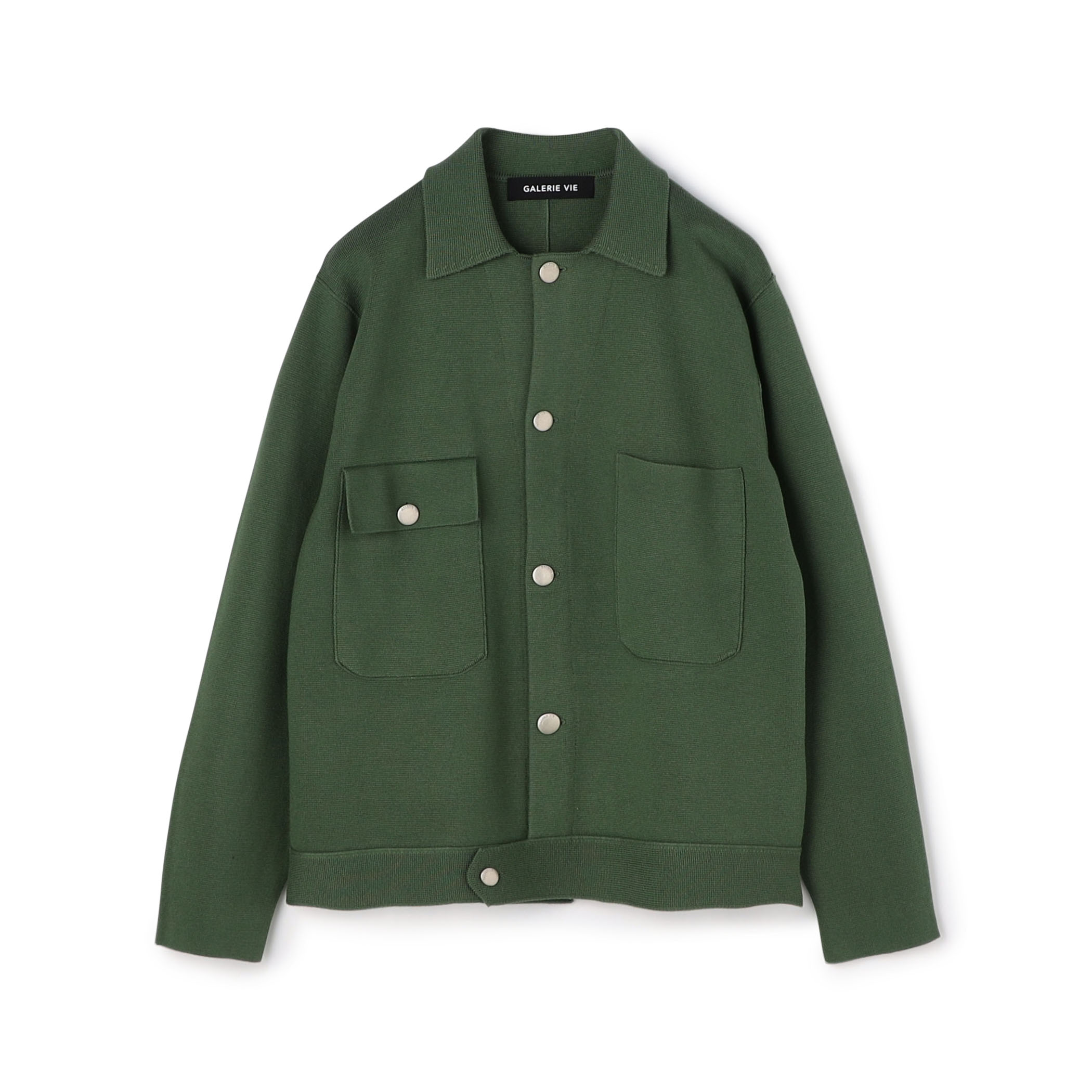 GALERIE VIE」 ノーカラーコート 36 ネイビー レディース セール