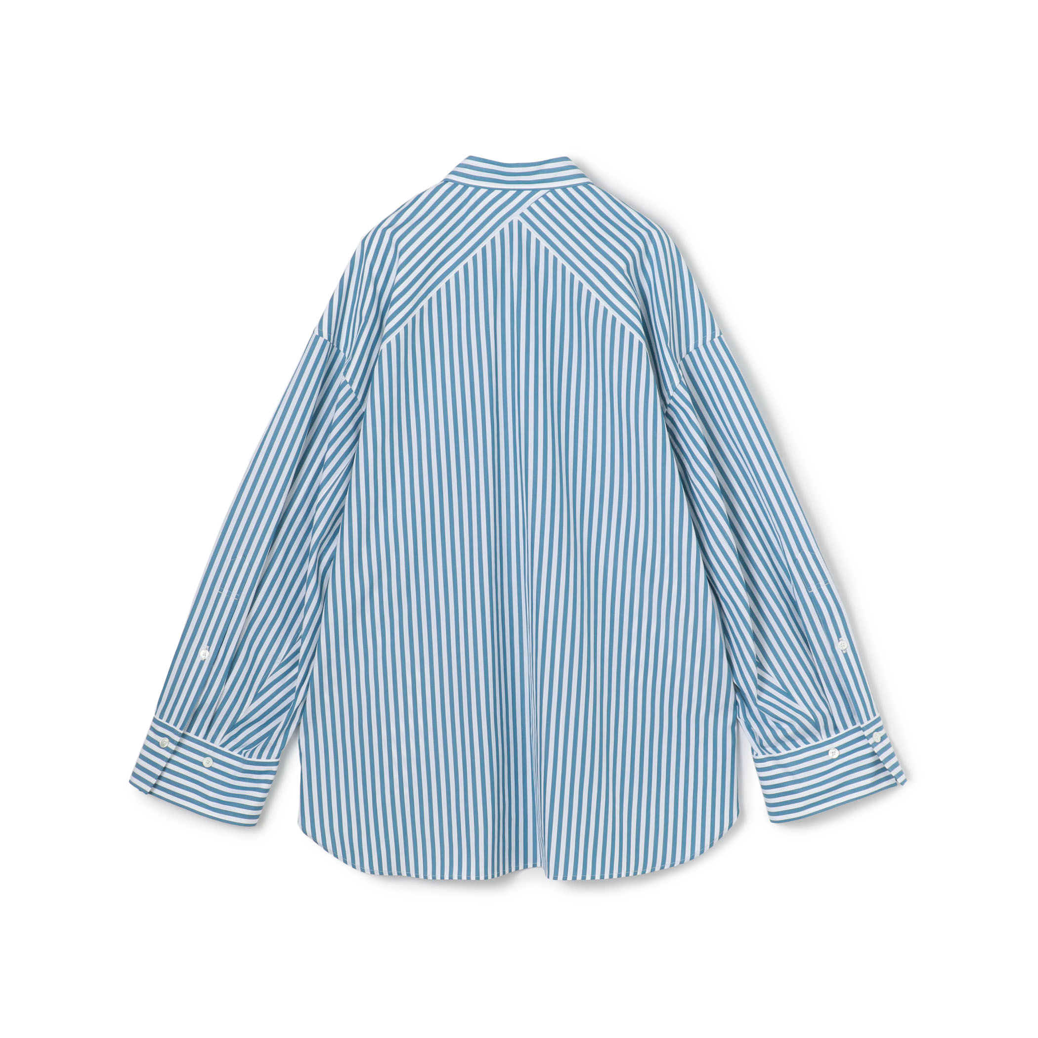 美品 ドゥーズィエムクラス コットンリネン ドロップショルダーシャツ ブルー 美品 ドゥーズィエムクラス コットンリネン ドロップショルダーシャツ