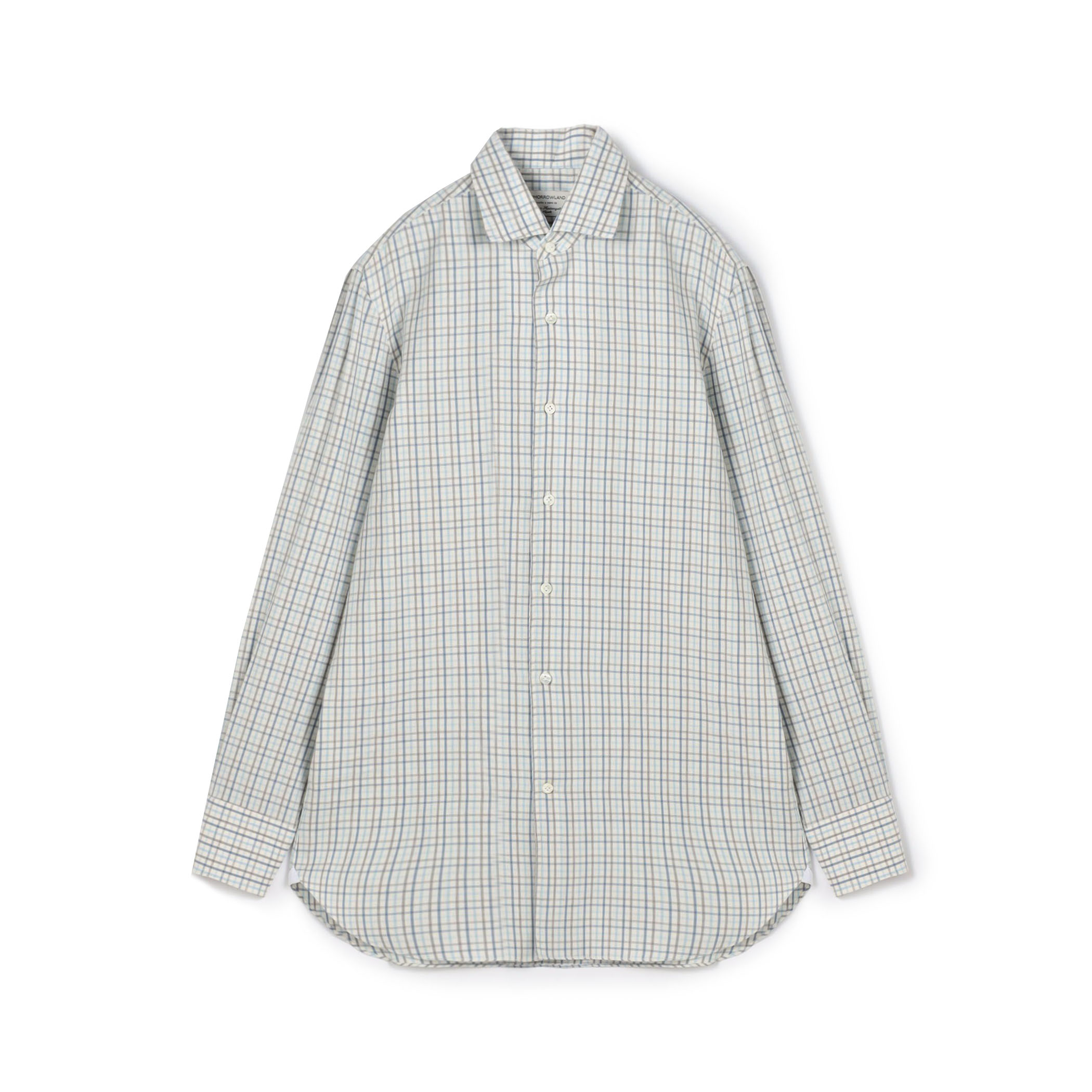 【別注】Maria Santangelo MARCELLO  コットン ワンピースカラーチェックシャツ