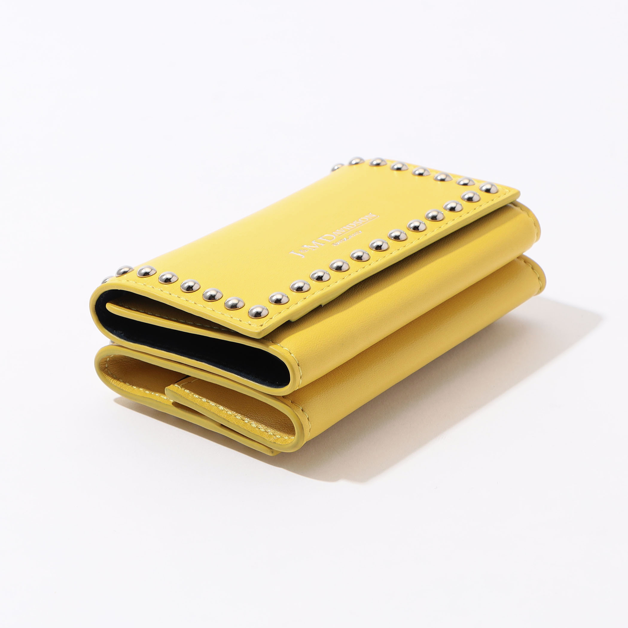 J&M DAVIDSON】FOLD WALLET WITH STUDS 牛革 ミニ財布 (J & M