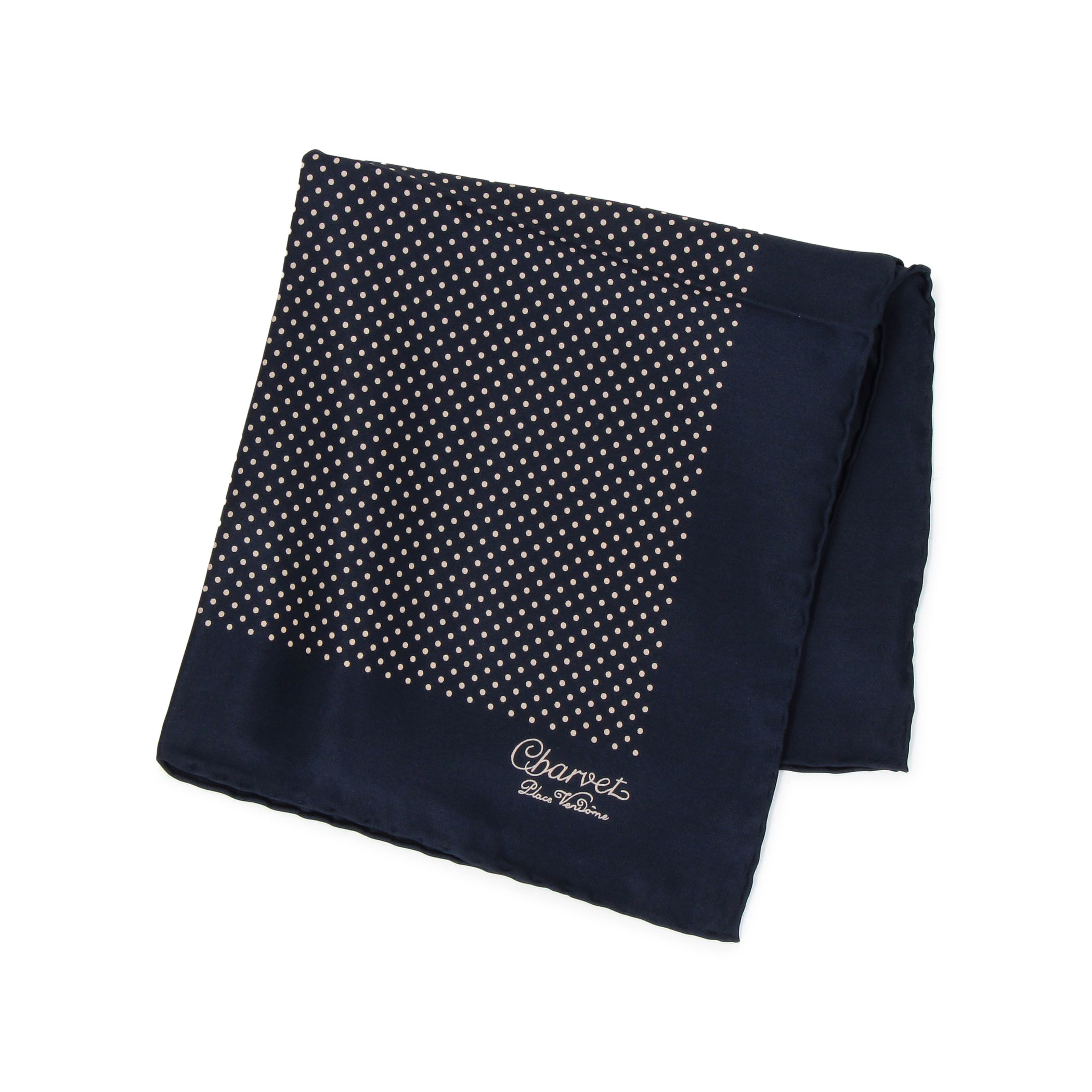 Charvet シルクプリント ポケットチーフ