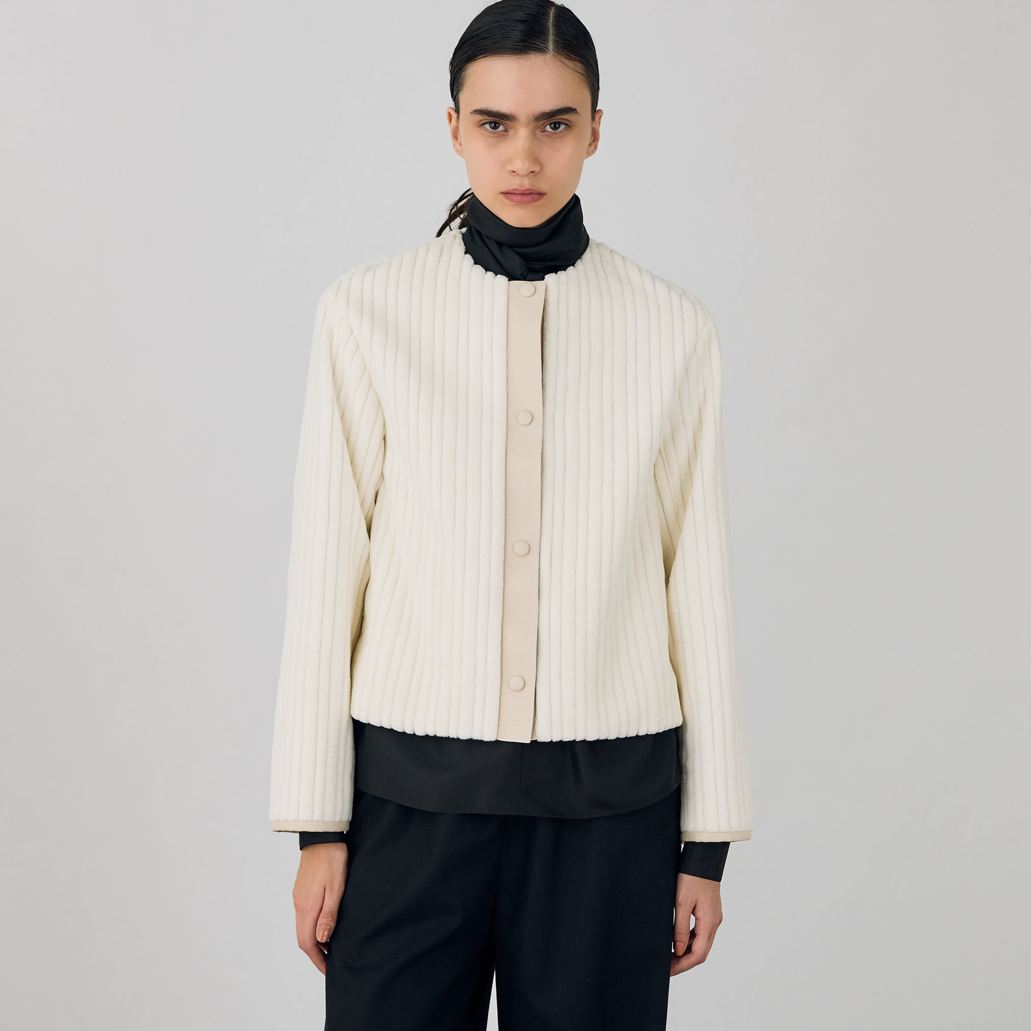 トゥモローランド デプレ　クルーネックブルゾン ワイドリッジパイル クルーネックブルゾン｜トゥモローランド 公式通販