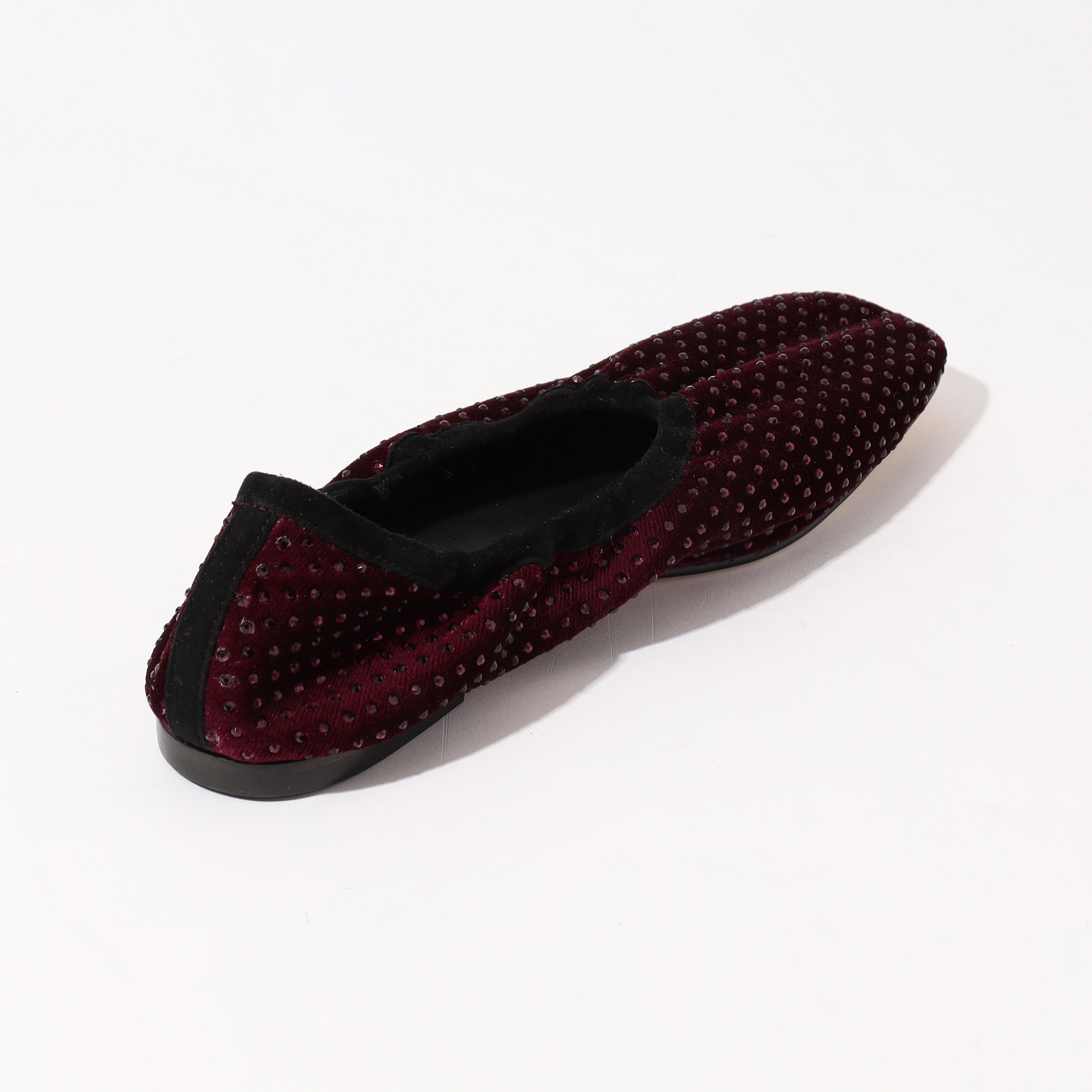 PELLICO ポインテッドトゥフラットシューズ PELLICO SUNNY Velvet stone フラットシューズ