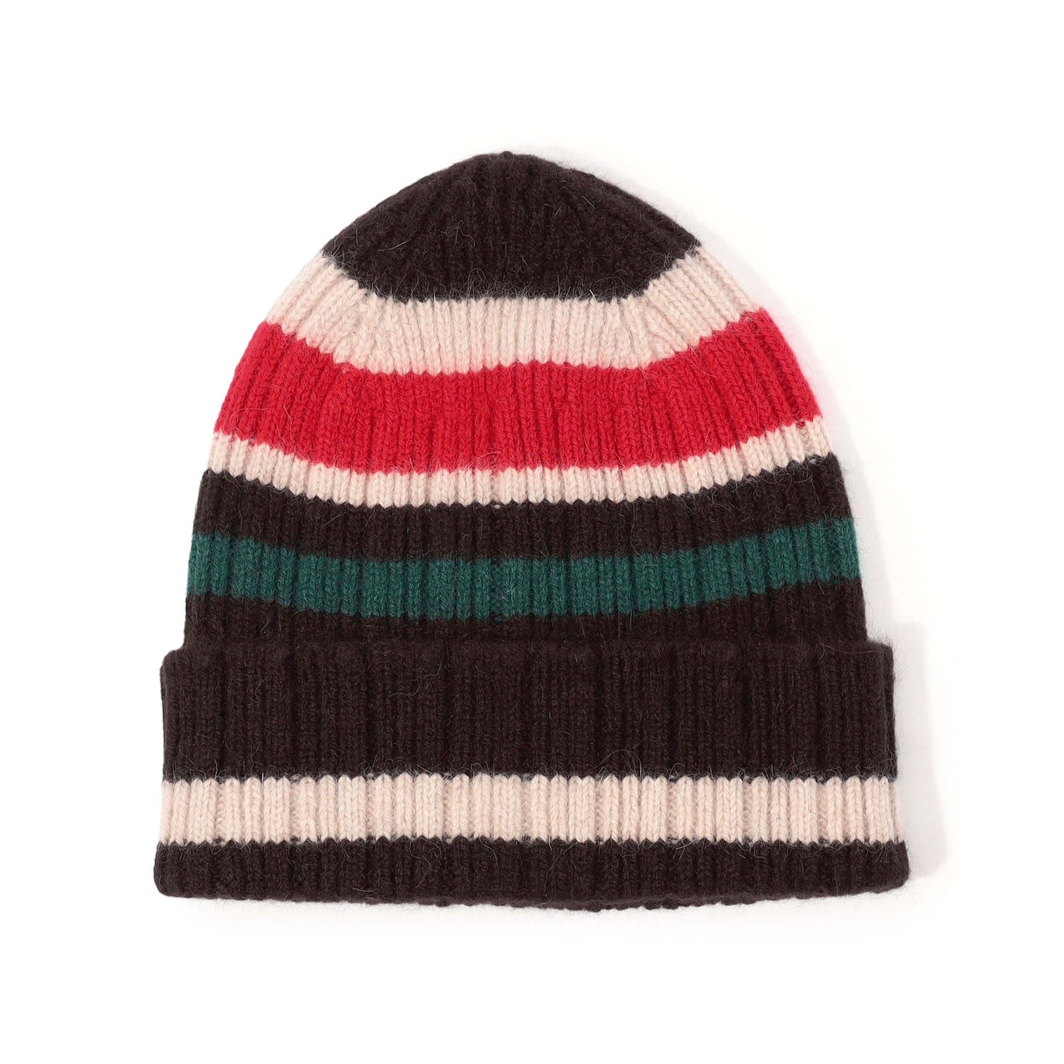 Drake’ｓ ウールアンゴラ ボーダー ニットキャップ