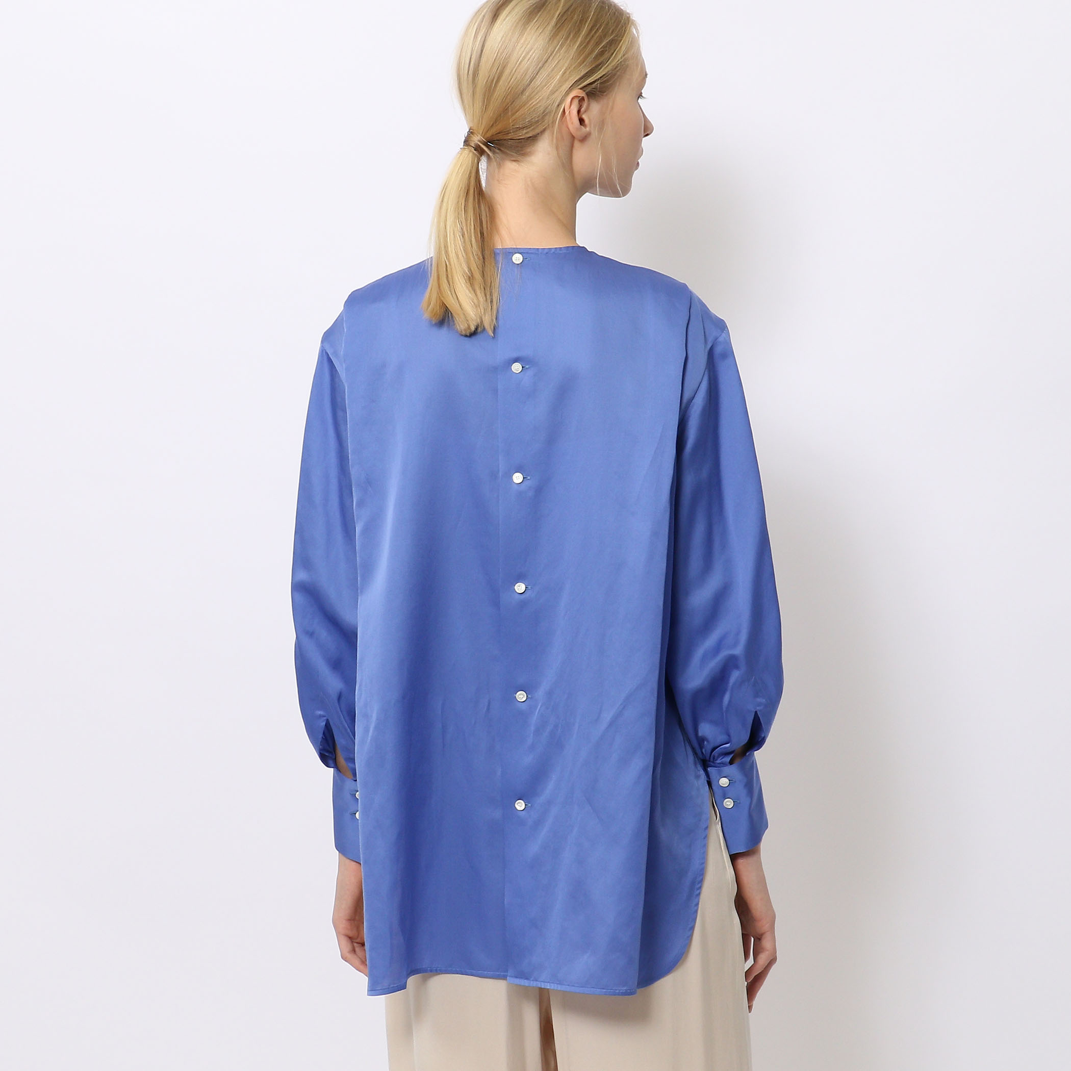 BALLSEY◆半袖ブラウス/34/コットン/CRM/ドット/11-01-32-01201 BALLSEY(ボールジィ) / 半袖ブラウス/34/コットン/CRM/ドット/11