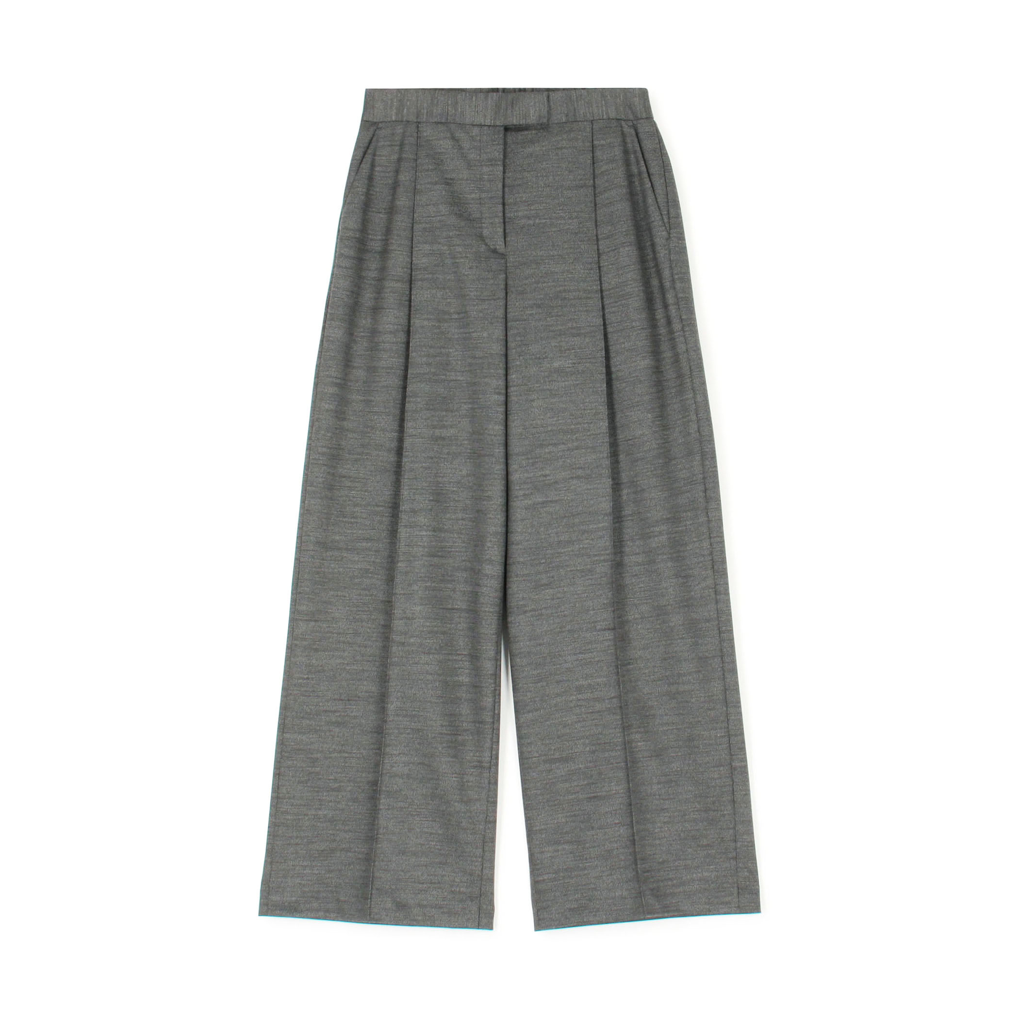 ポリエステルウールモクロディ センタープレスワイドパンツ