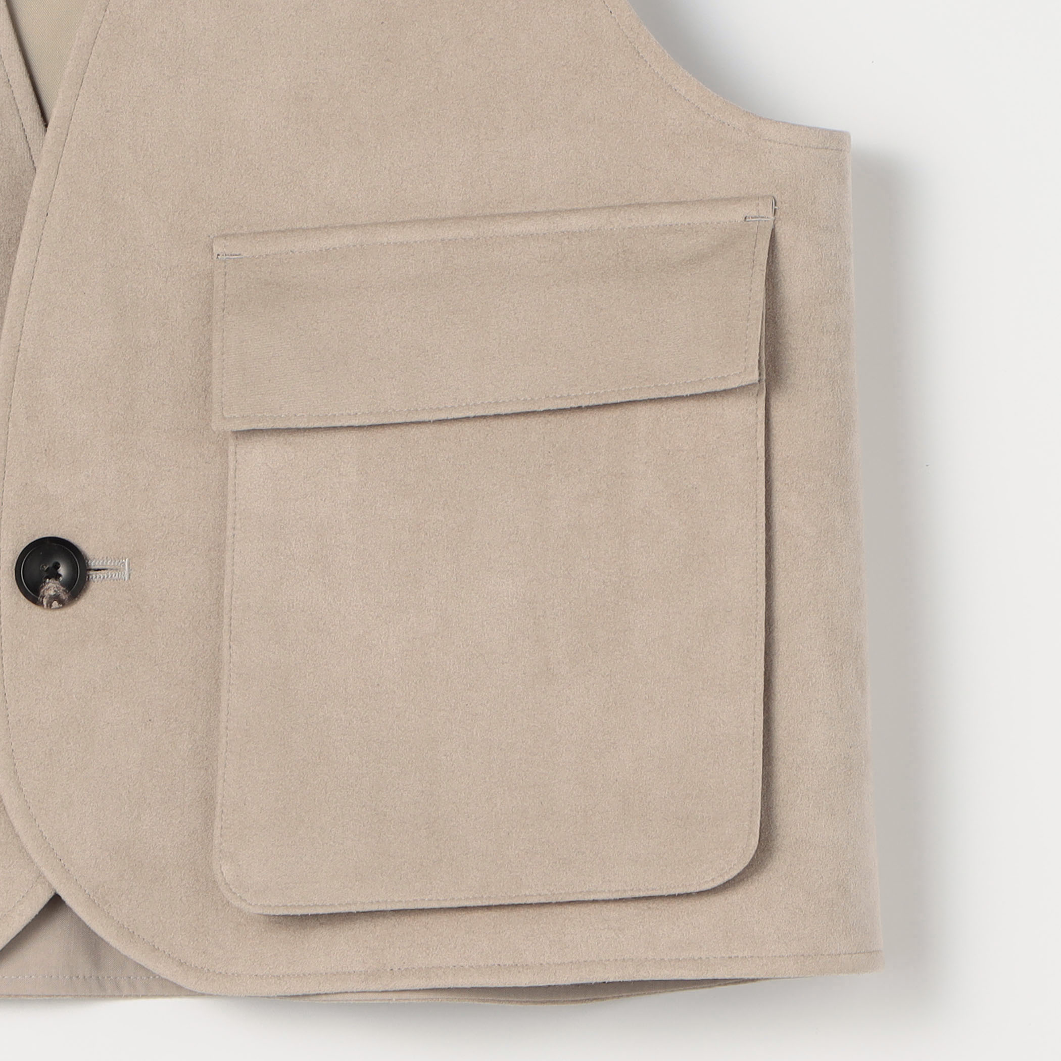 Edition×THE RERACS Collaboration Label V NECK POCKET VEST 