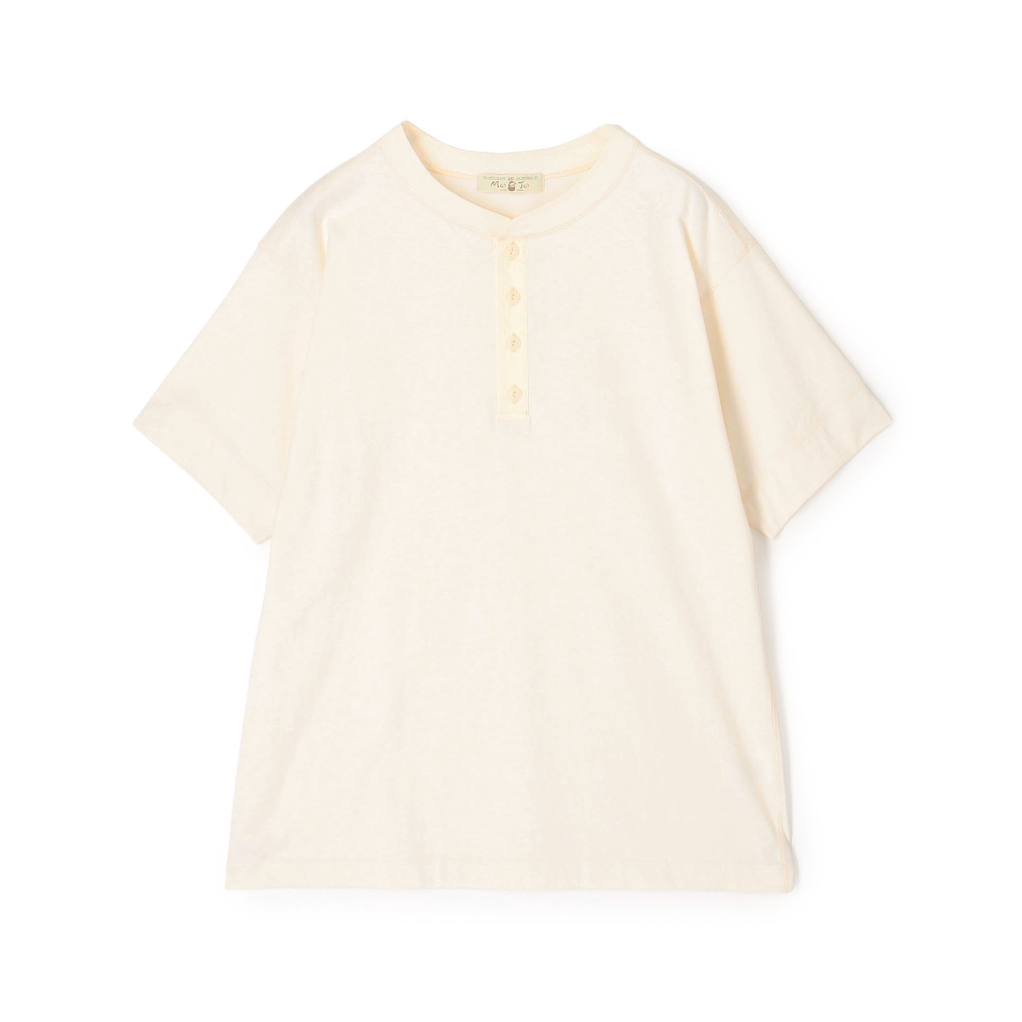 オーガニックコットン ヘンリーネックTシャツ