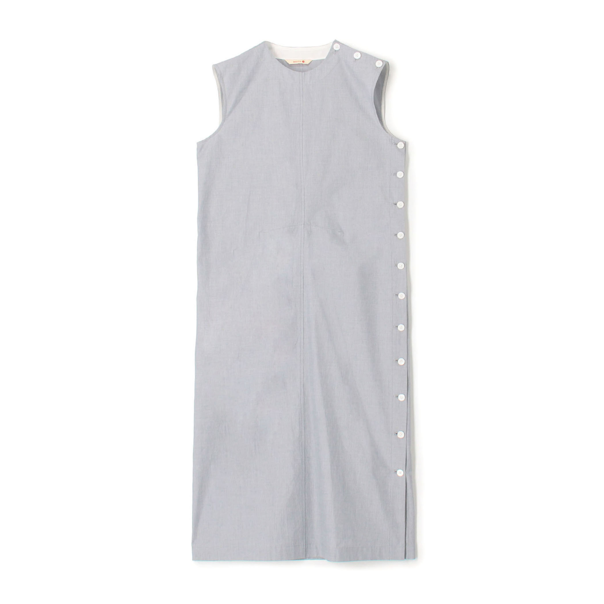 【WEB先行予約】ヘアライン サイドボタンワンピース