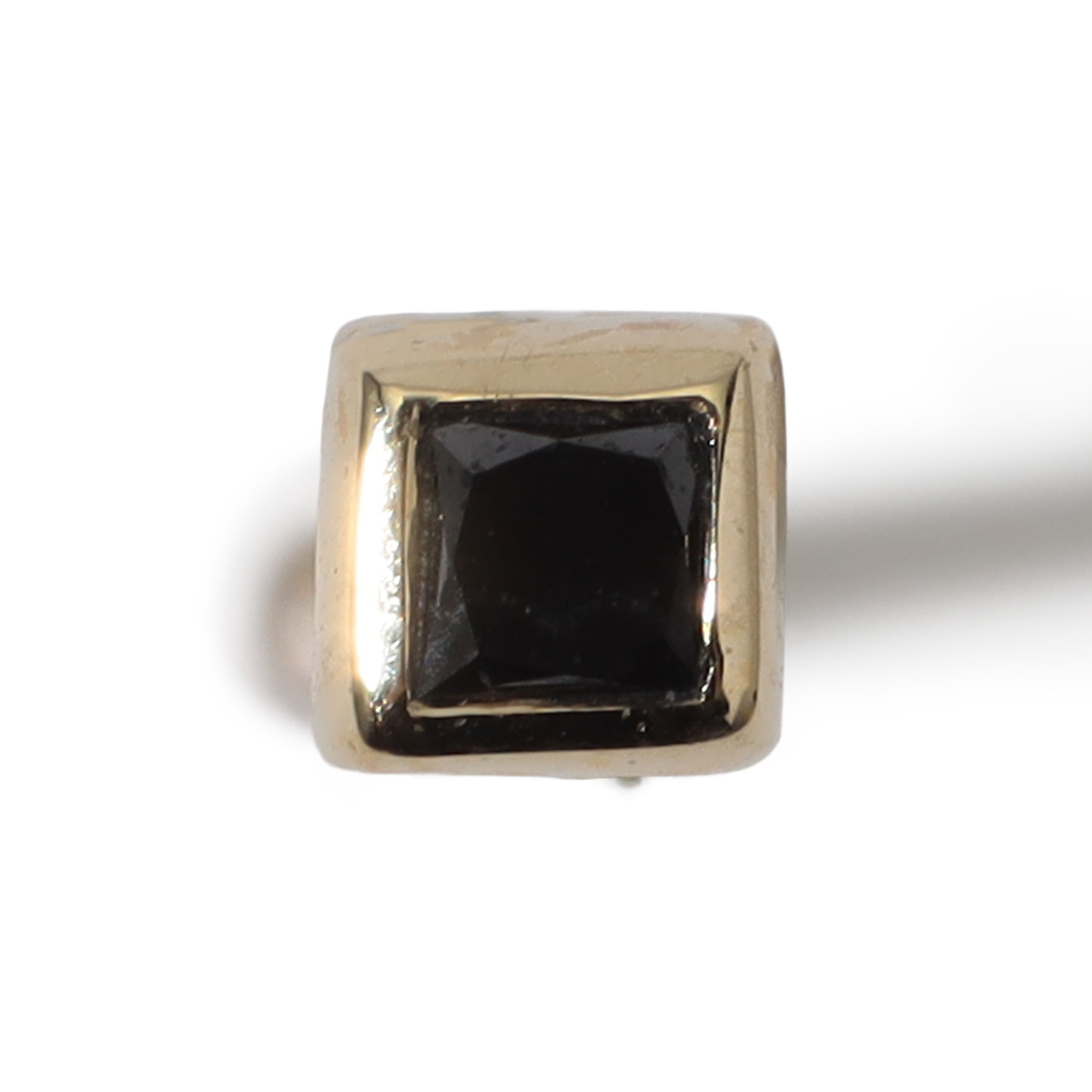 Metier  Mini Bezel Set Princess Gemstone Studs 片耳ピアス