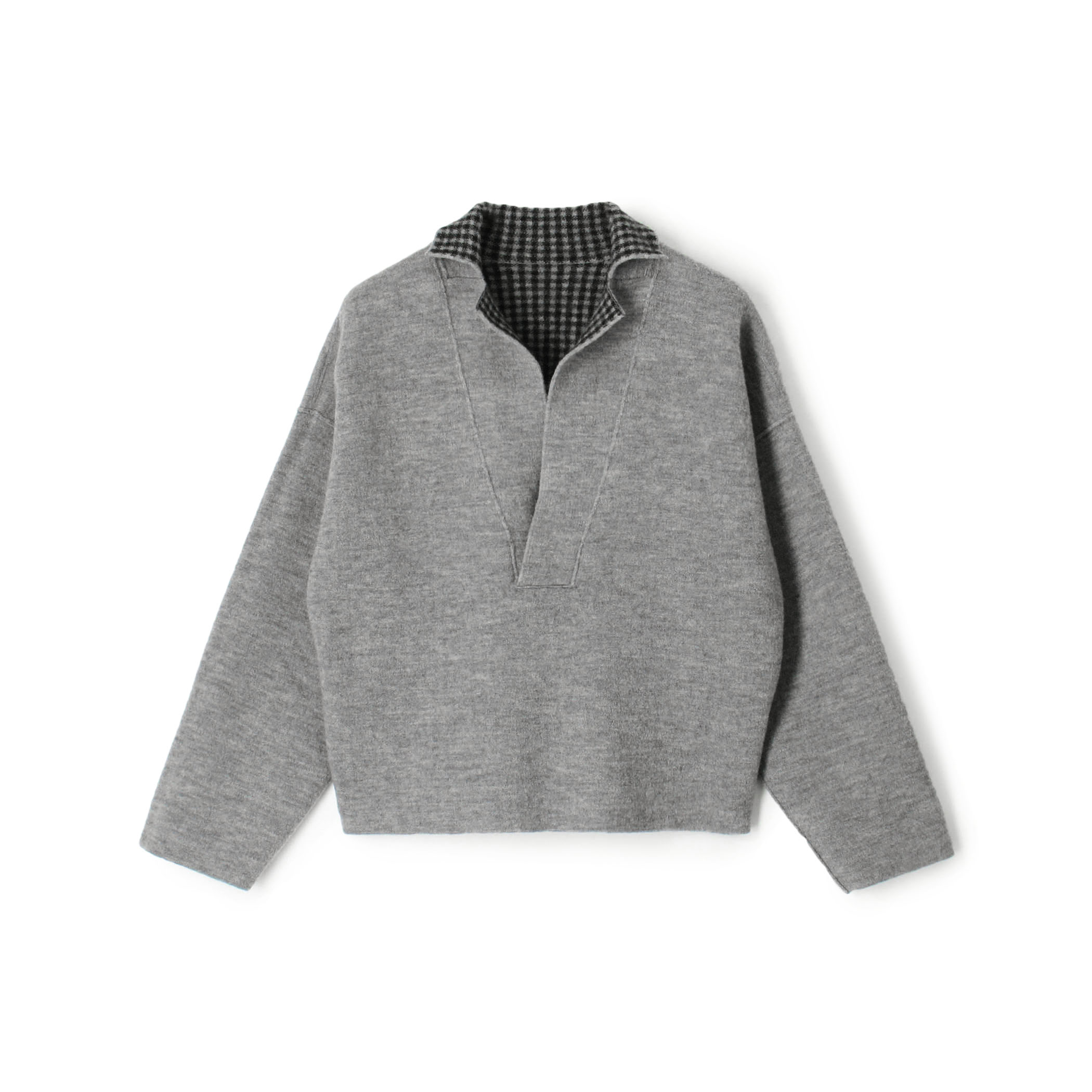 ウールジャカード スキッパープルオーバー