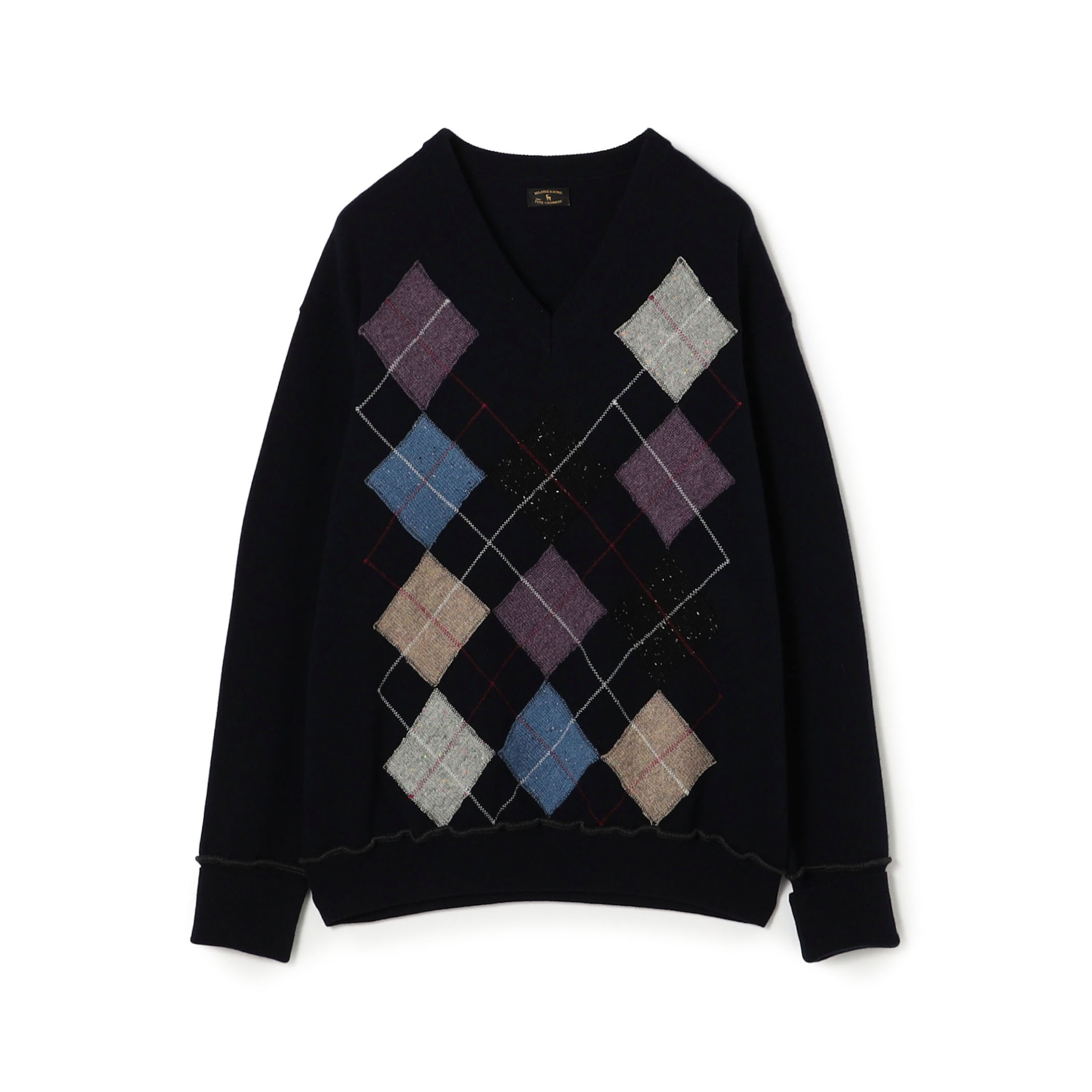 MAATEE&SONS カシミヤ Vネックプルオーバーニット