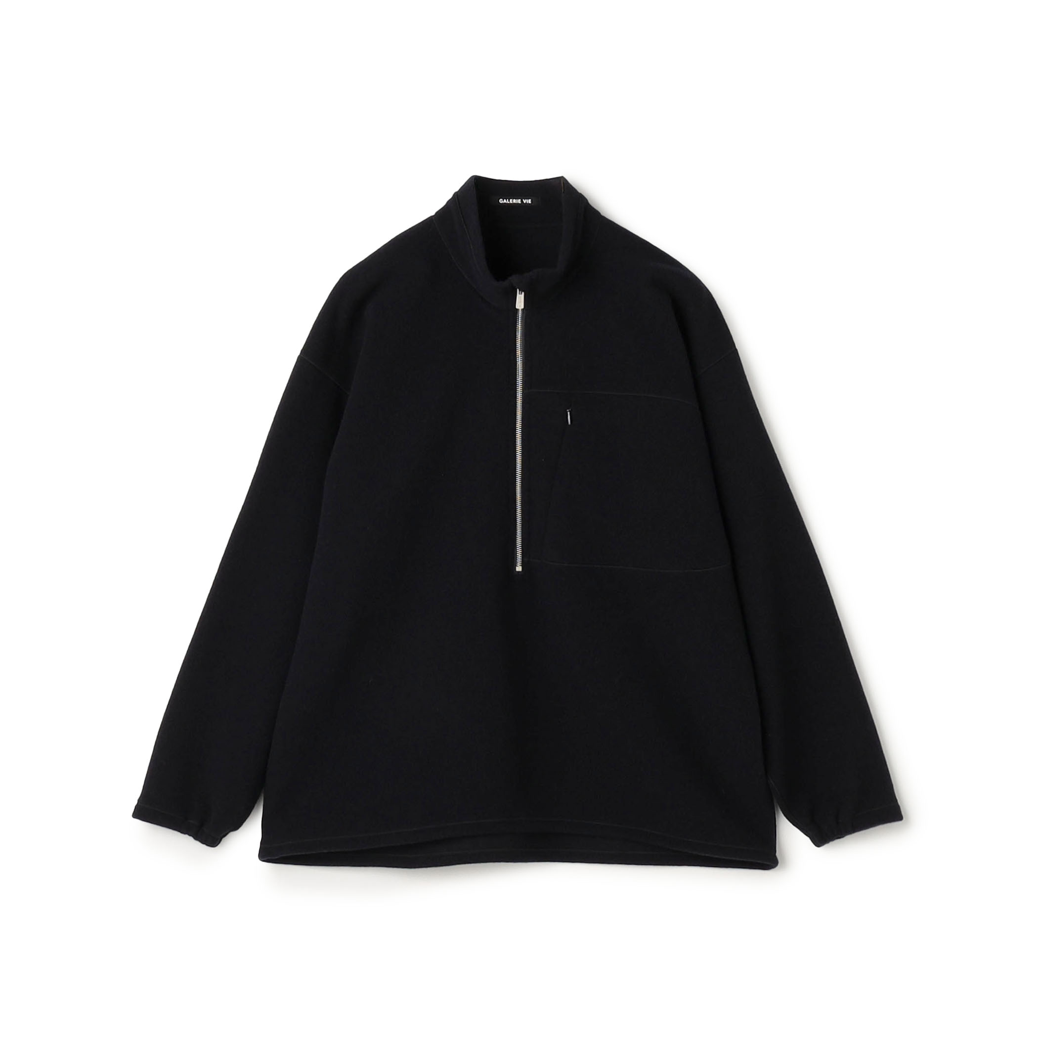 ウールカシミヤフリース ハーフジッププルオーバー