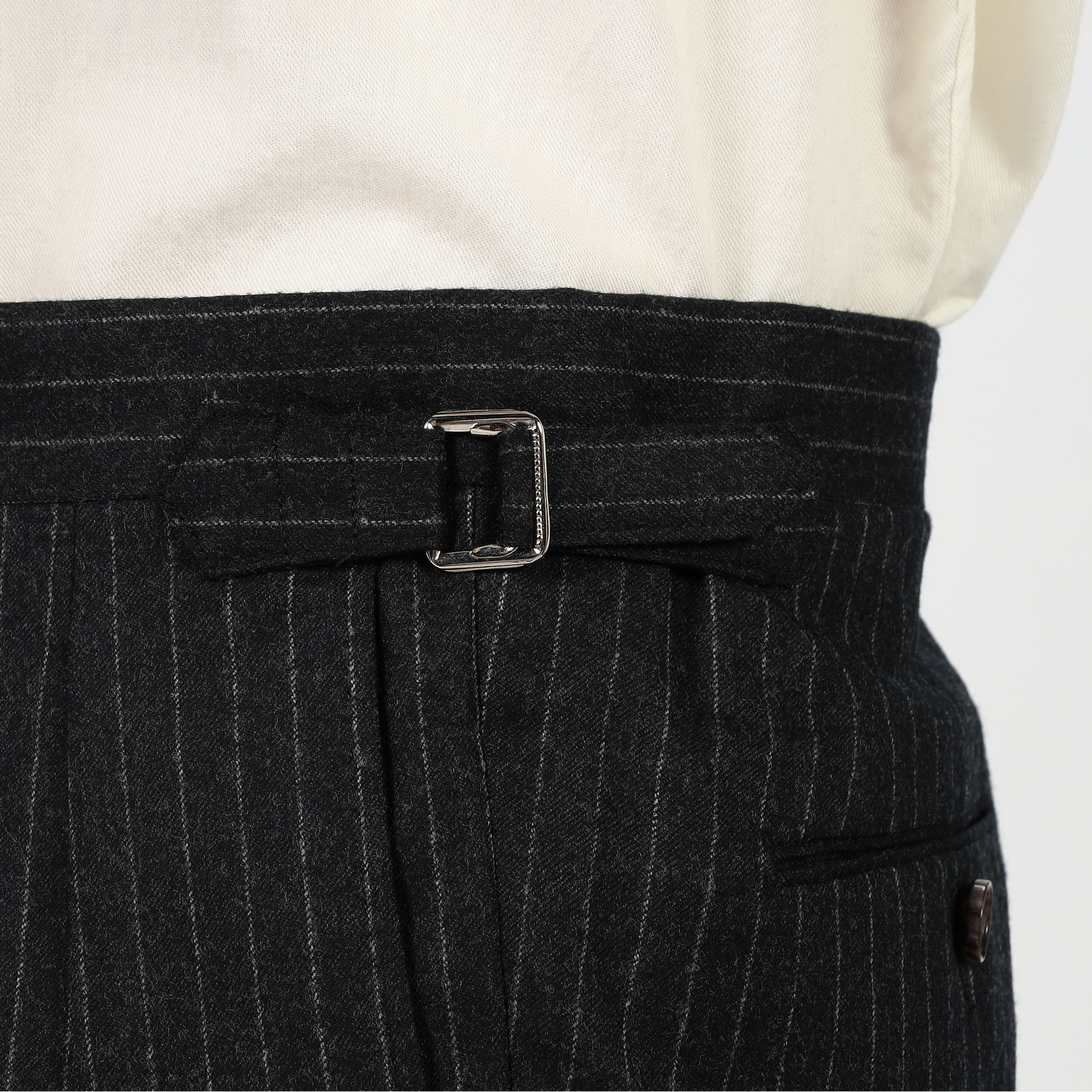 ウールフランネル サイドアジャスター 2Pスラックス V.B.CANONICO