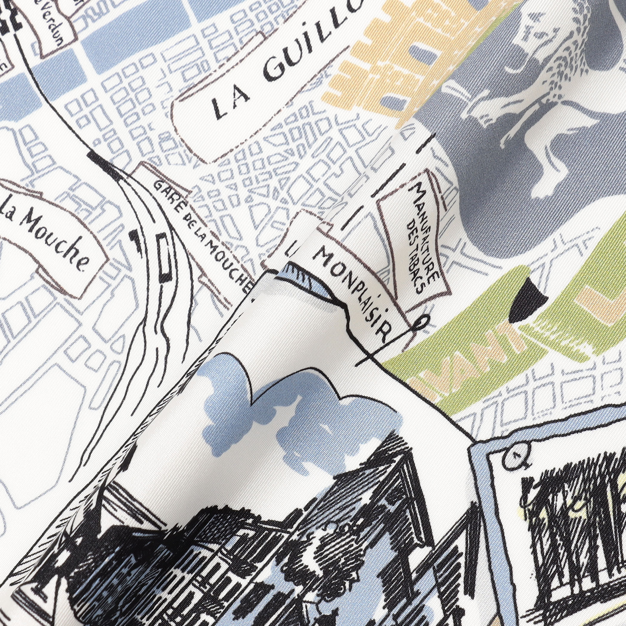 Atelier TOMORROWLAND CITY MAP シルクスカーフ｜トゥモローランド