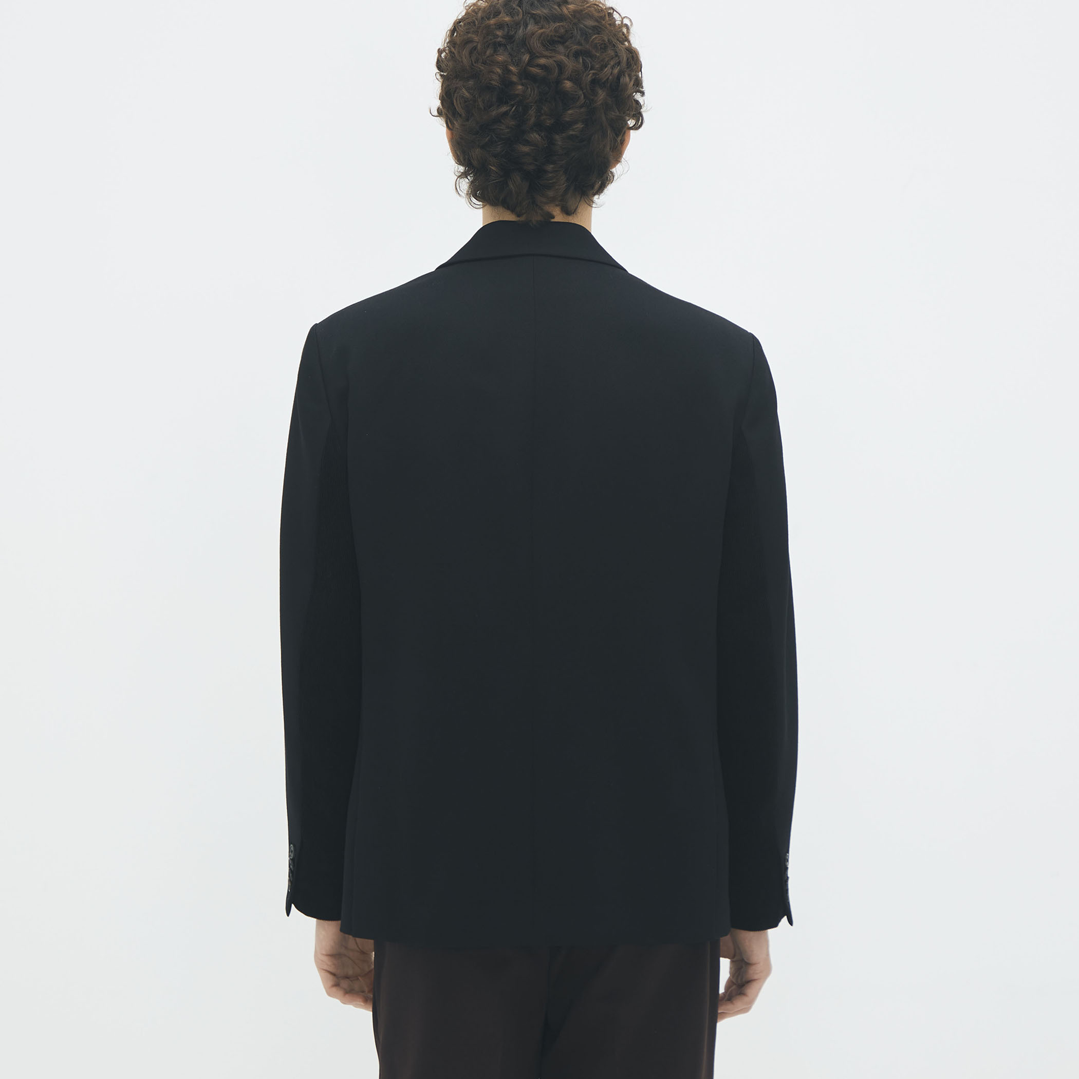 ウールギャバジン コーデュロイラペルテーラードジャケット