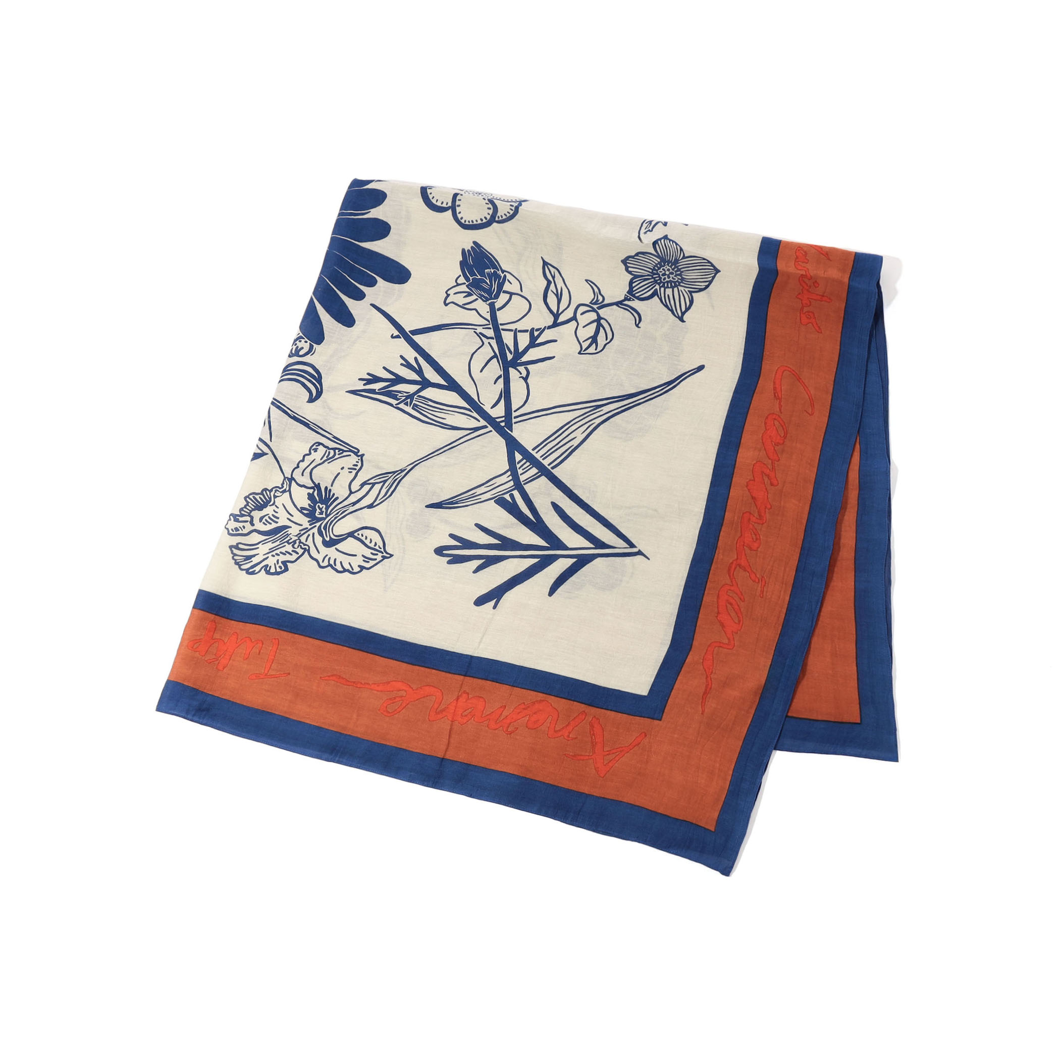 manipuri フローラ コットンシルクストール