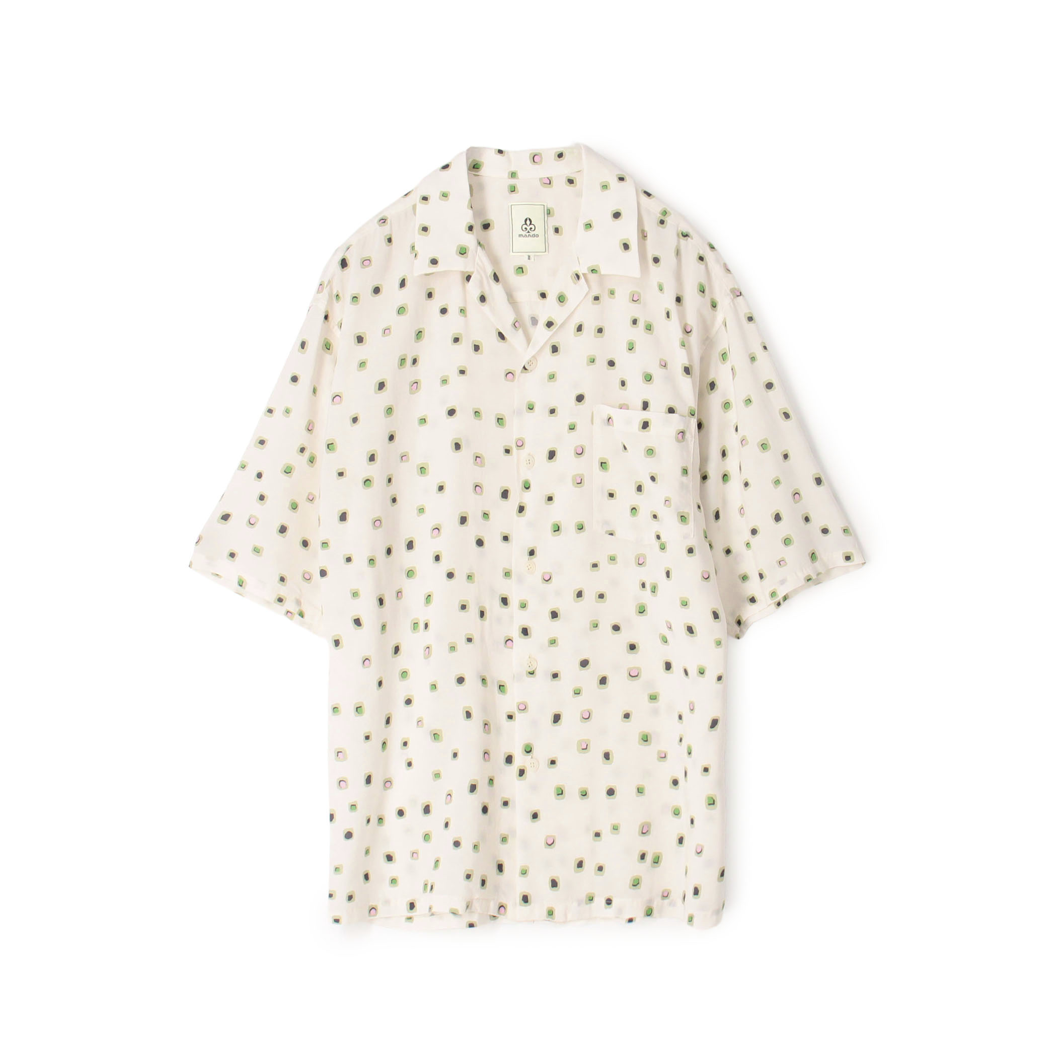 mando キュプラレーヨン ショートスリーブ オープンカラーシャツ
