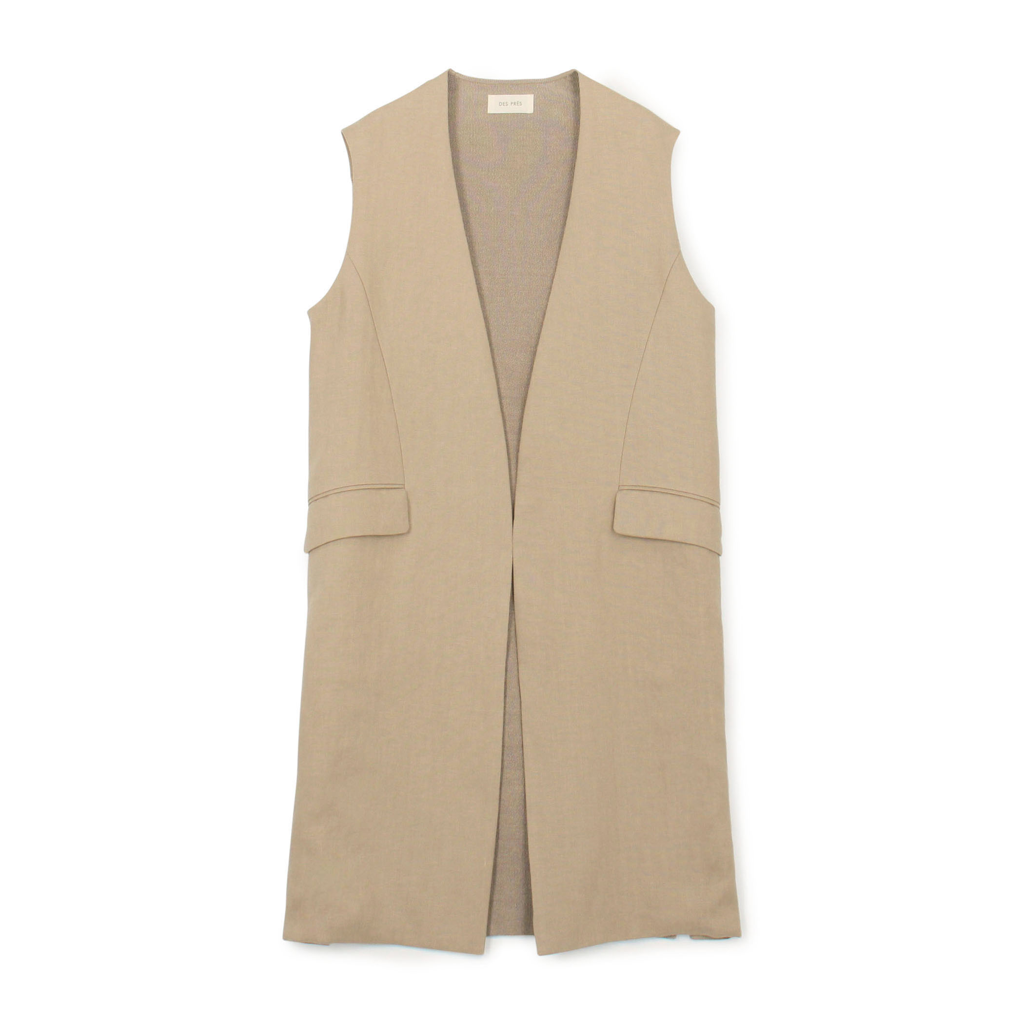ファブリックコンビ ロングジレ