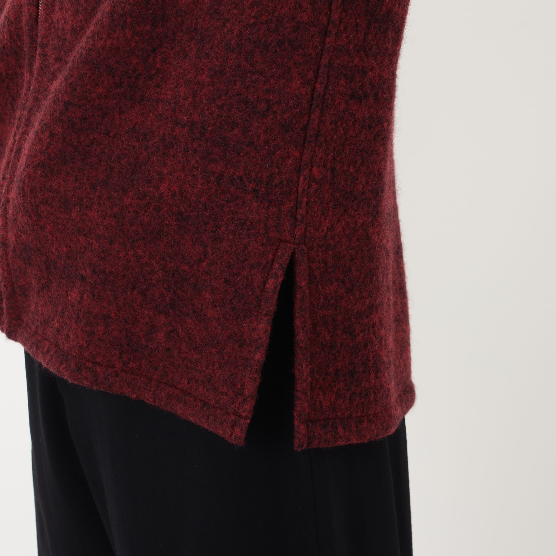 JIL SANDER FELTED WOOL MELANGE ジップアップシャツブルゾン