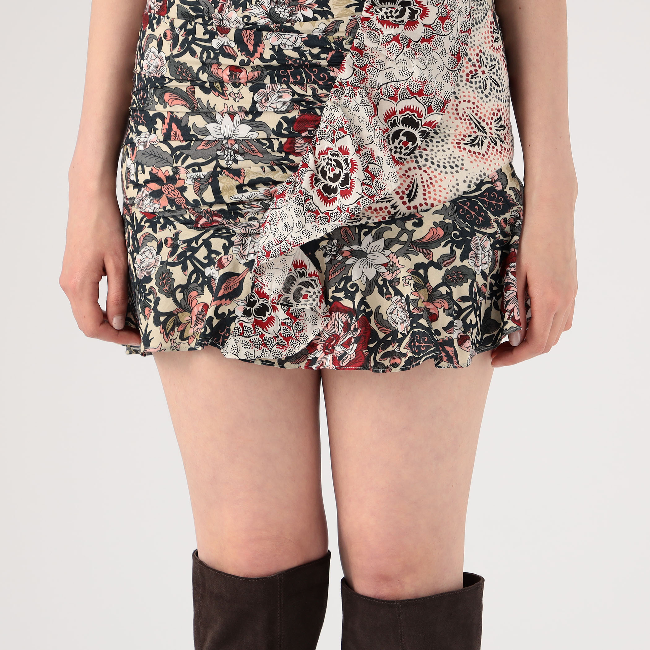 ISABEL MARANT ETOILE LOZ コットンフラワープリント フリルミニ