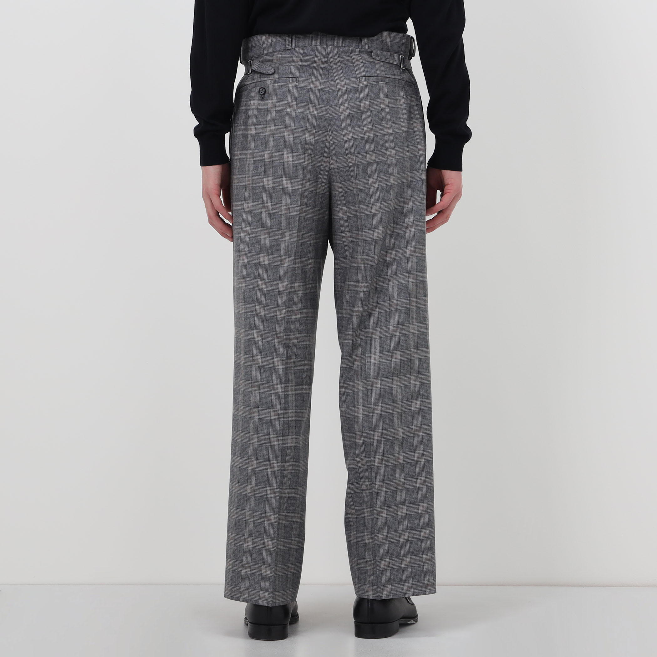 MAATEE&SONS JEFFERLY ウールグレンチェック 2プリーツスラックス