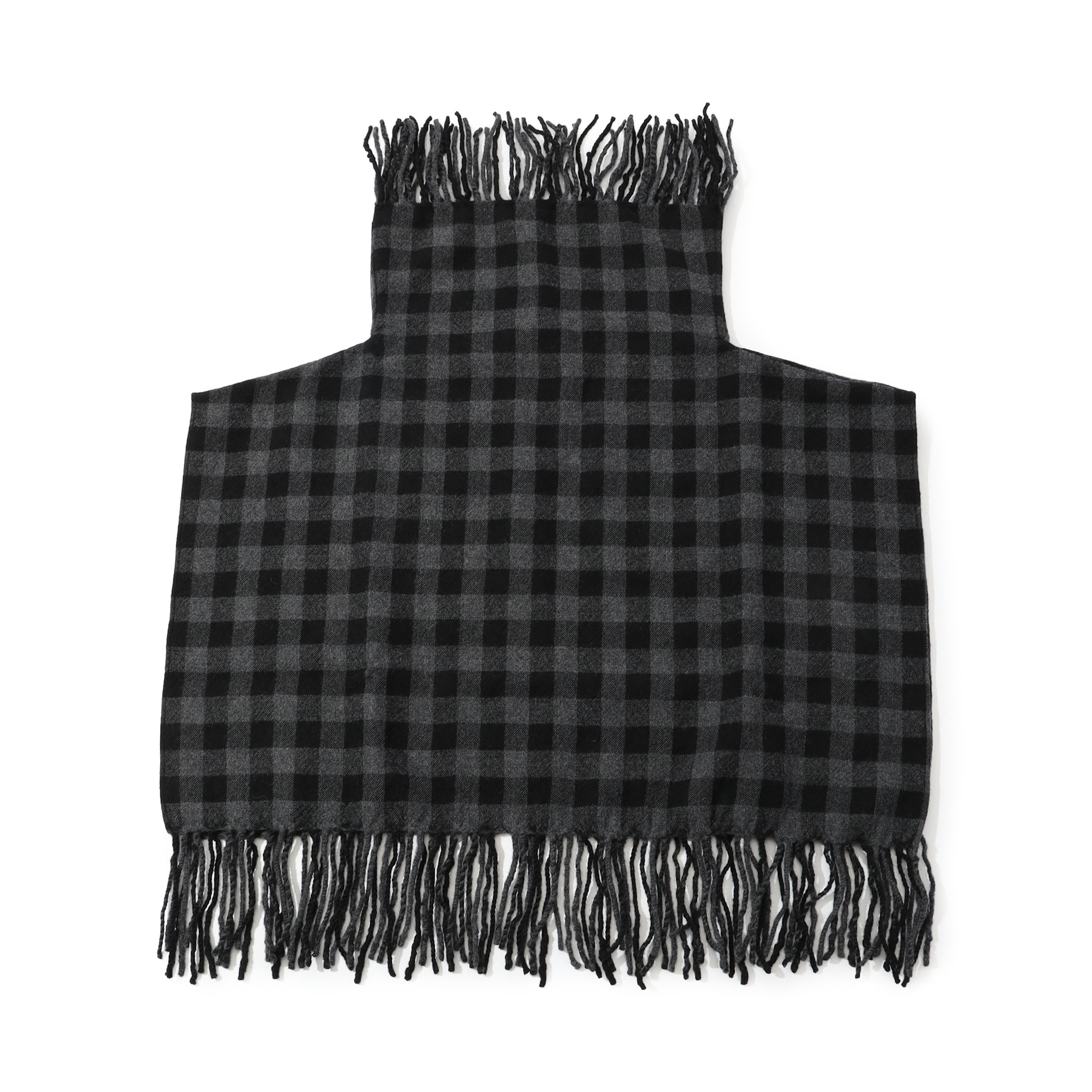 HAVERSACK ATTIRE ウールビエラチェック フリンジネックウォーマー