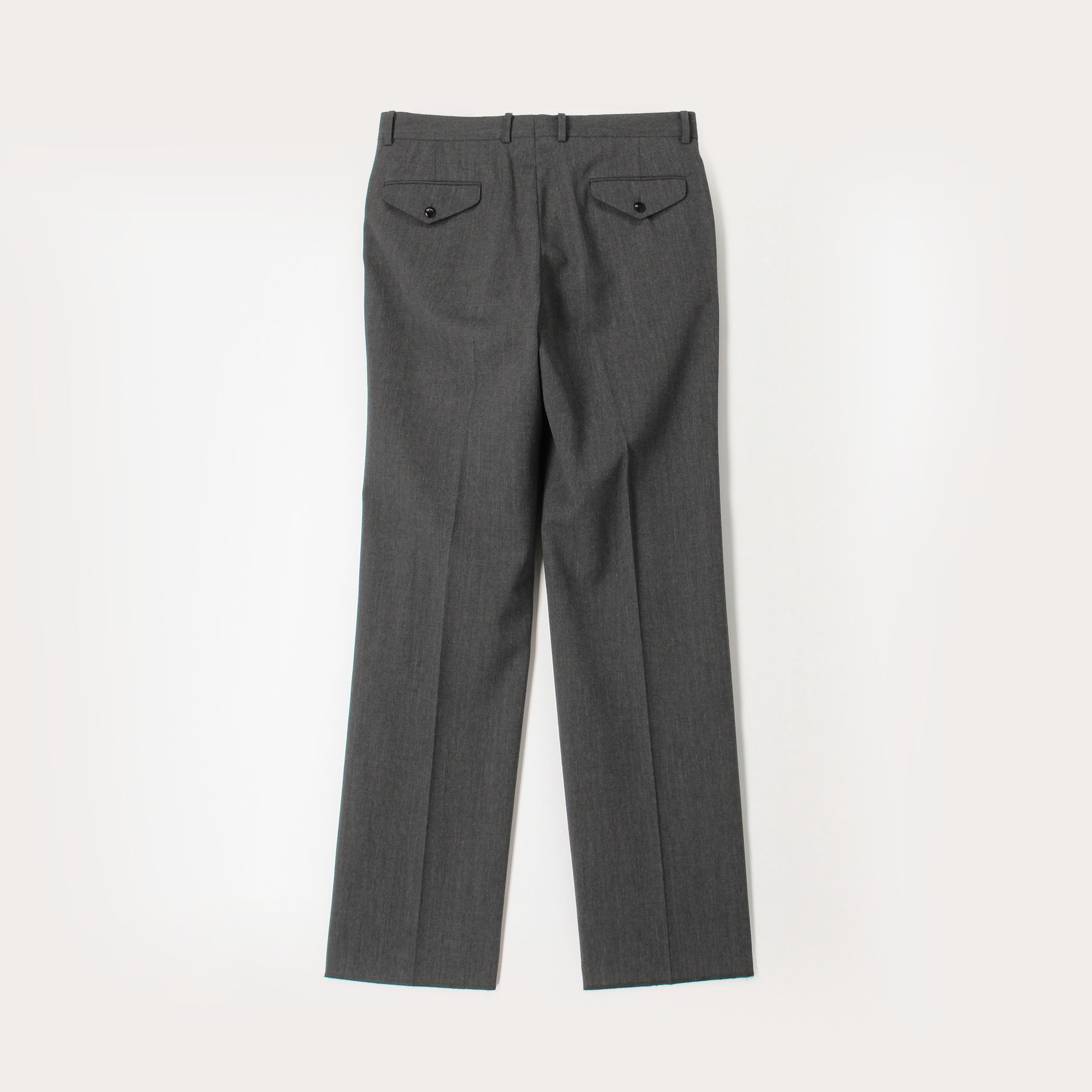 ポリエステルウール アウト1プリーツストレートスラックス CHAPLIN