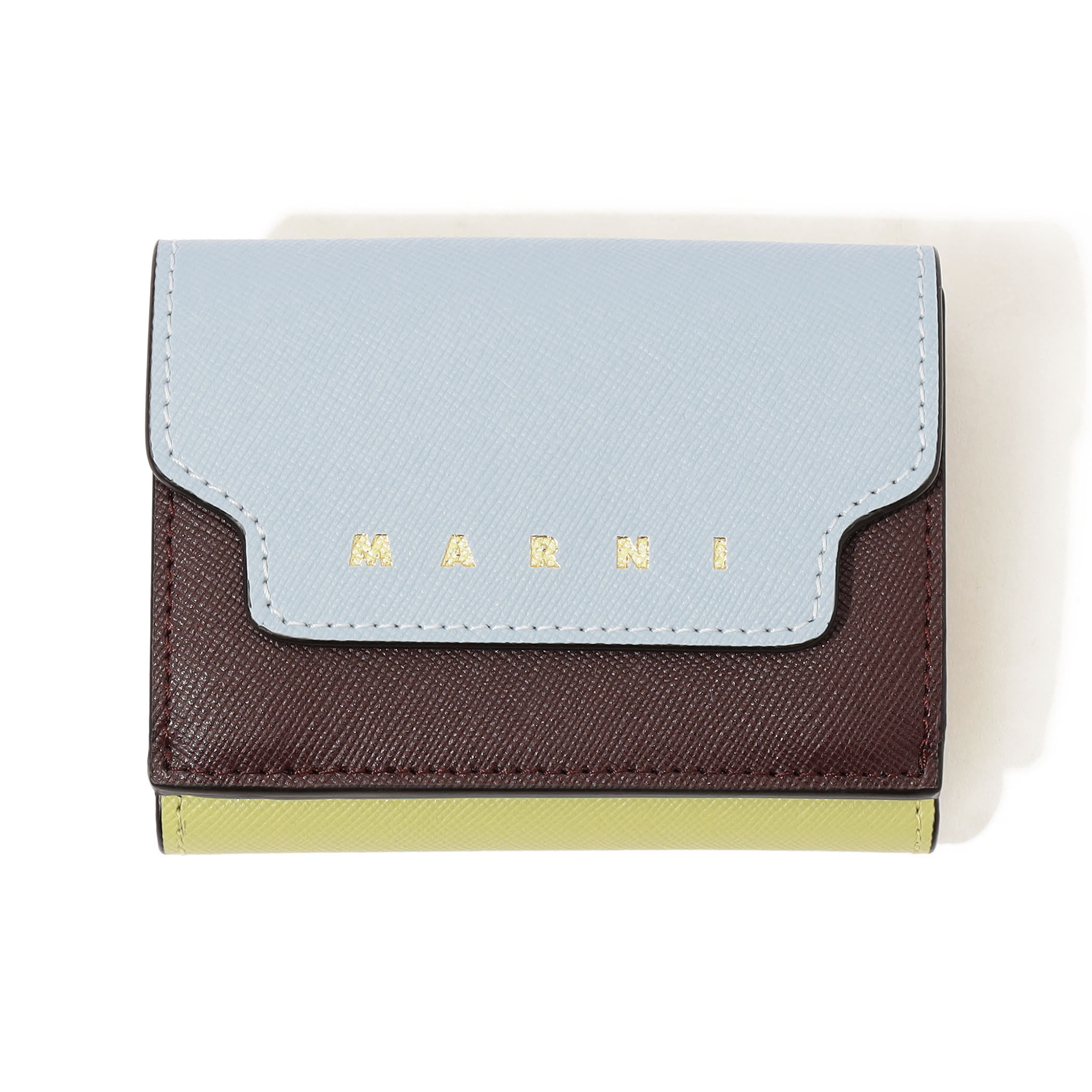 MARNI TRIFOLD BIG LOGO サフィアーノレザー製三つ折りウォレット