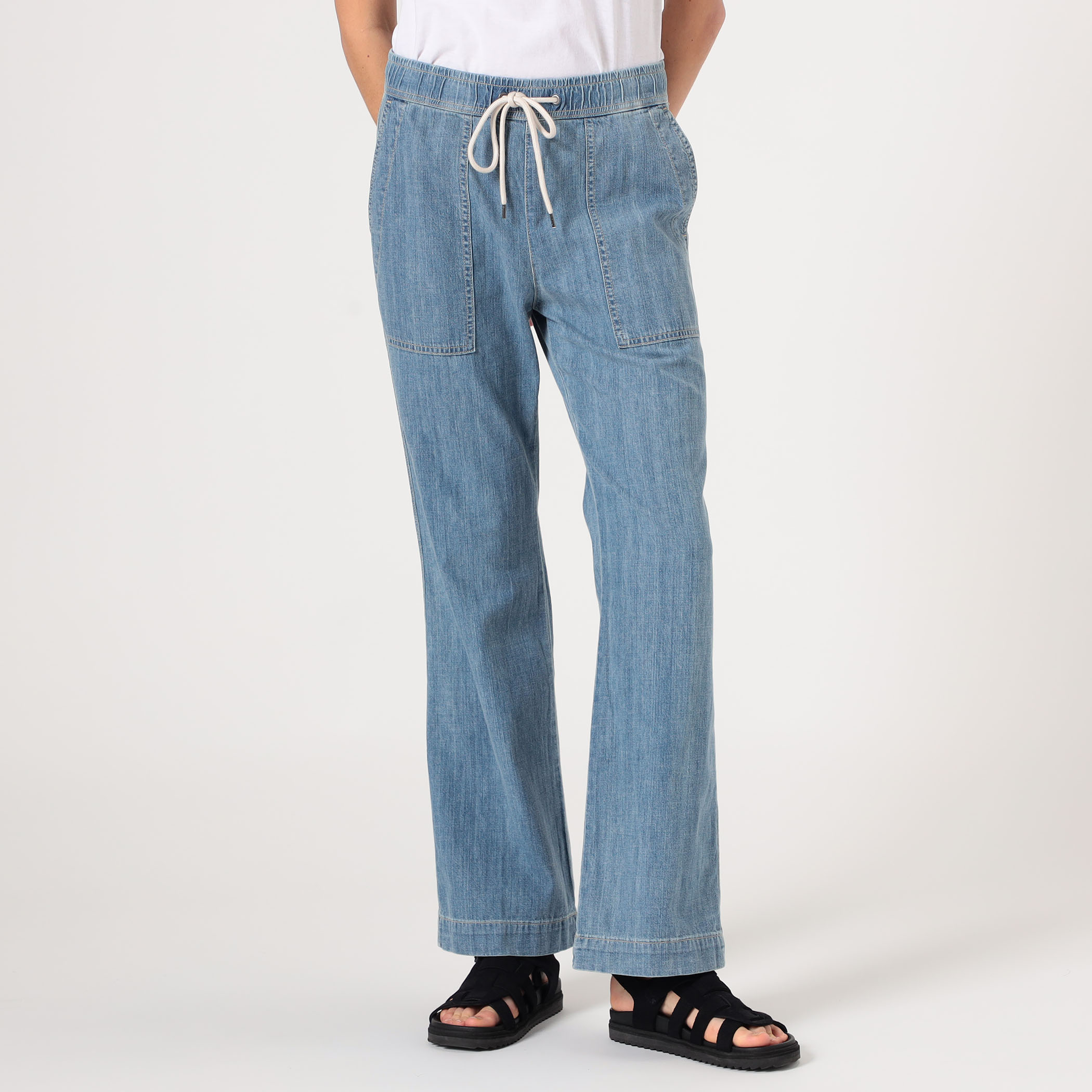 美品 JAMES PERSE ライトウェイトデニム コントラストパンツ きなり ライトウェイトリネン イージーパンツ WKO1958 | JAMES
