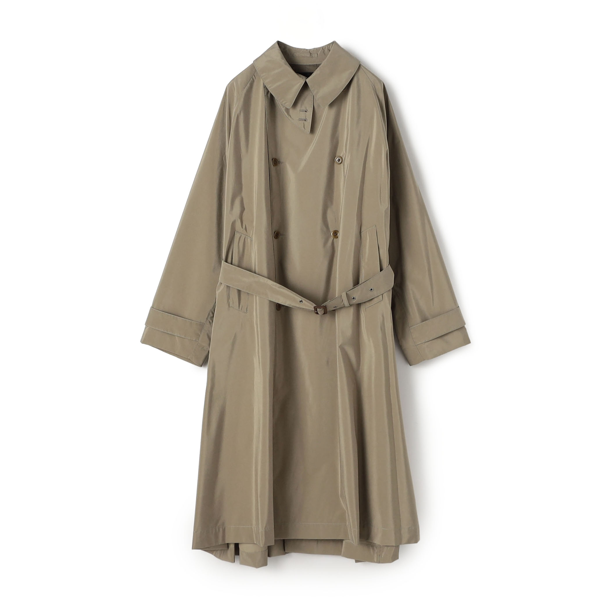 HAVERSACK ATTIRE シルクコットン ダブルブレト ベルテッドコート