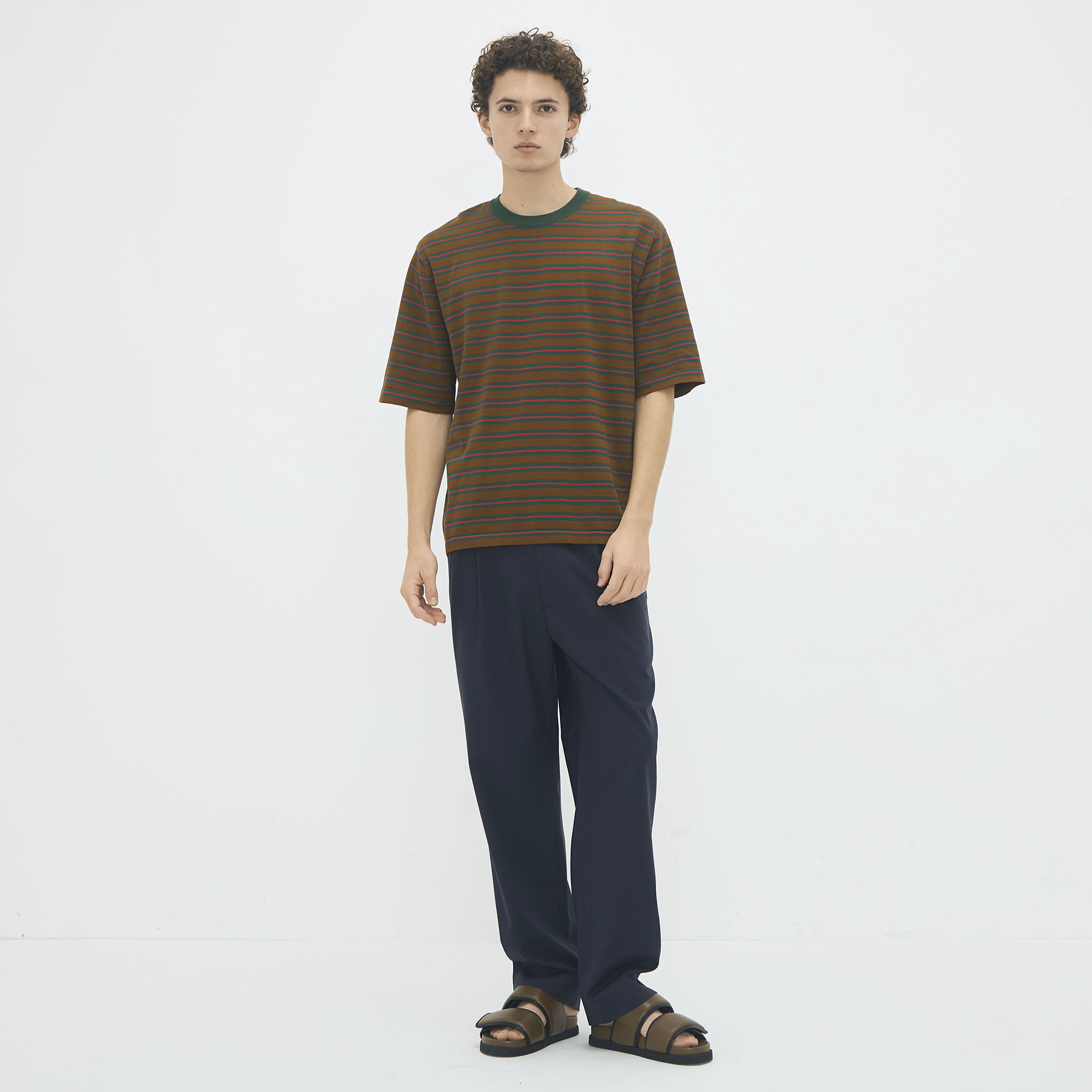 定価3万【今期新作】CABaN コットンストライプ クルーネックプルオーバー 定価3万【今期新作】CABaN コットンストライプ クルーネックプル