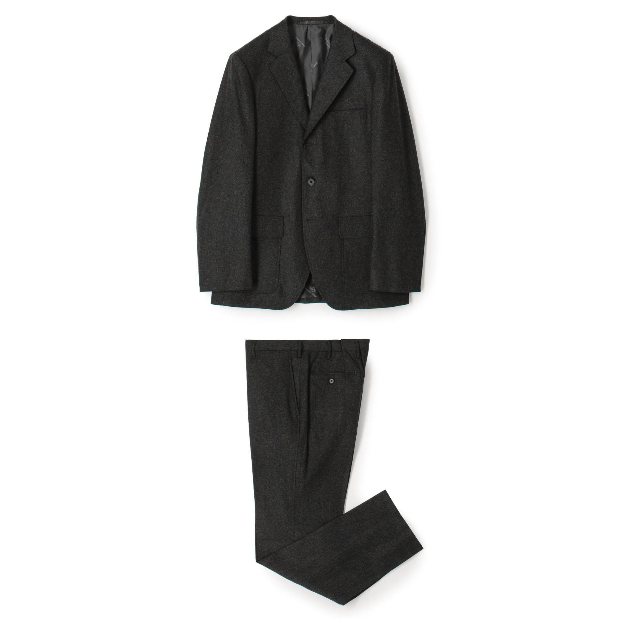 ウールフランネル シングルブレステッド3Bスーツ FOX FLANNEL