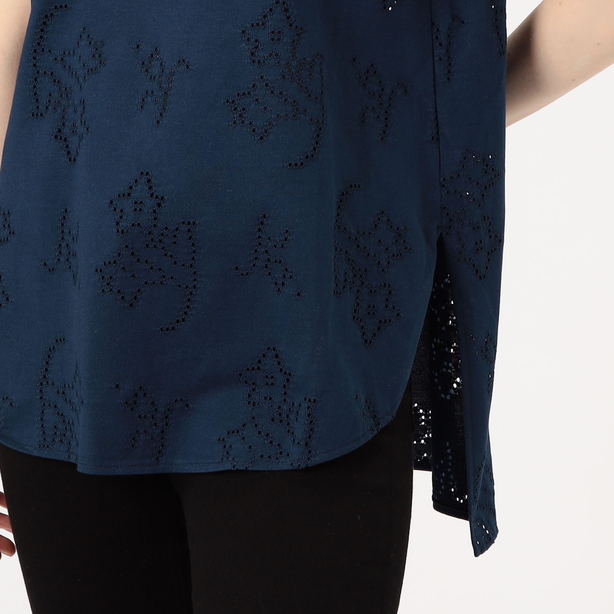 新品 mame 別注 Eyelet Jersey Jacquard Top Eyelet Jersey Jacquard Top-アイレットジャージジャガード