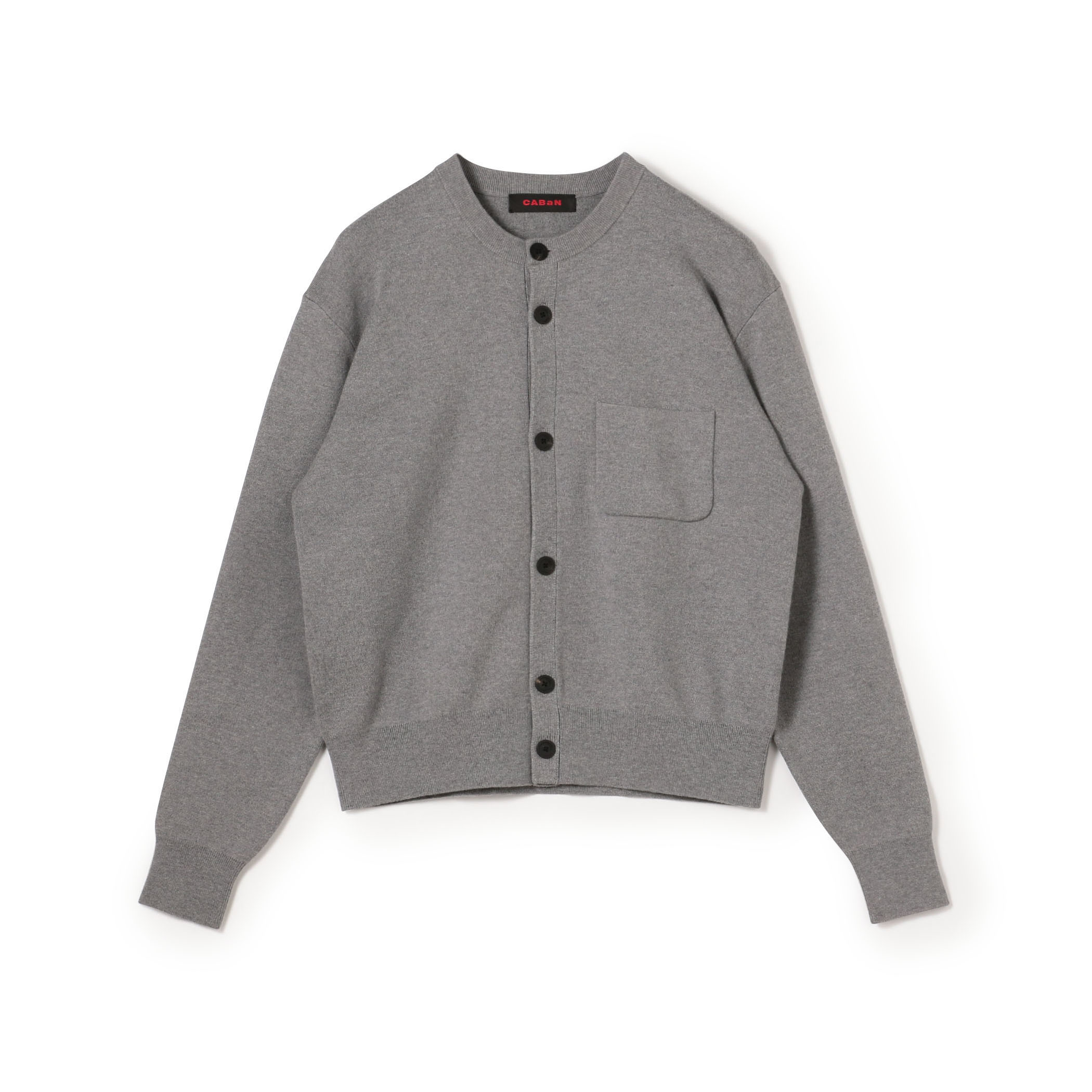 CABaN コットンカシミヤ ポケットクルーネックカーディガン
