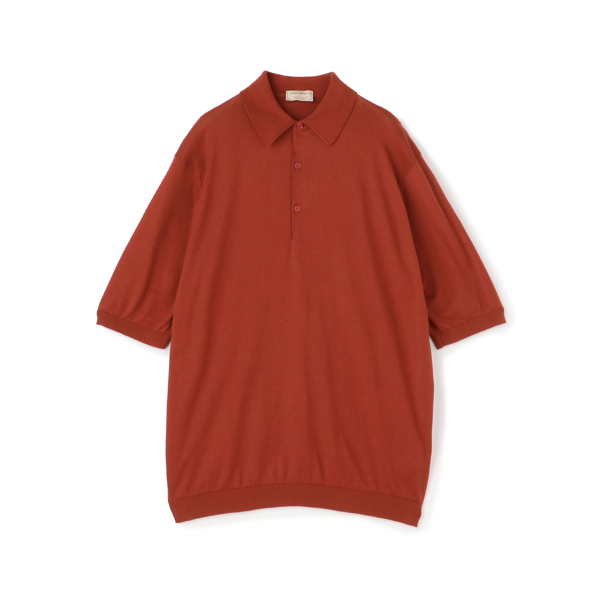【別注】JOHN SMEDLEY コットン ポロカラーニット