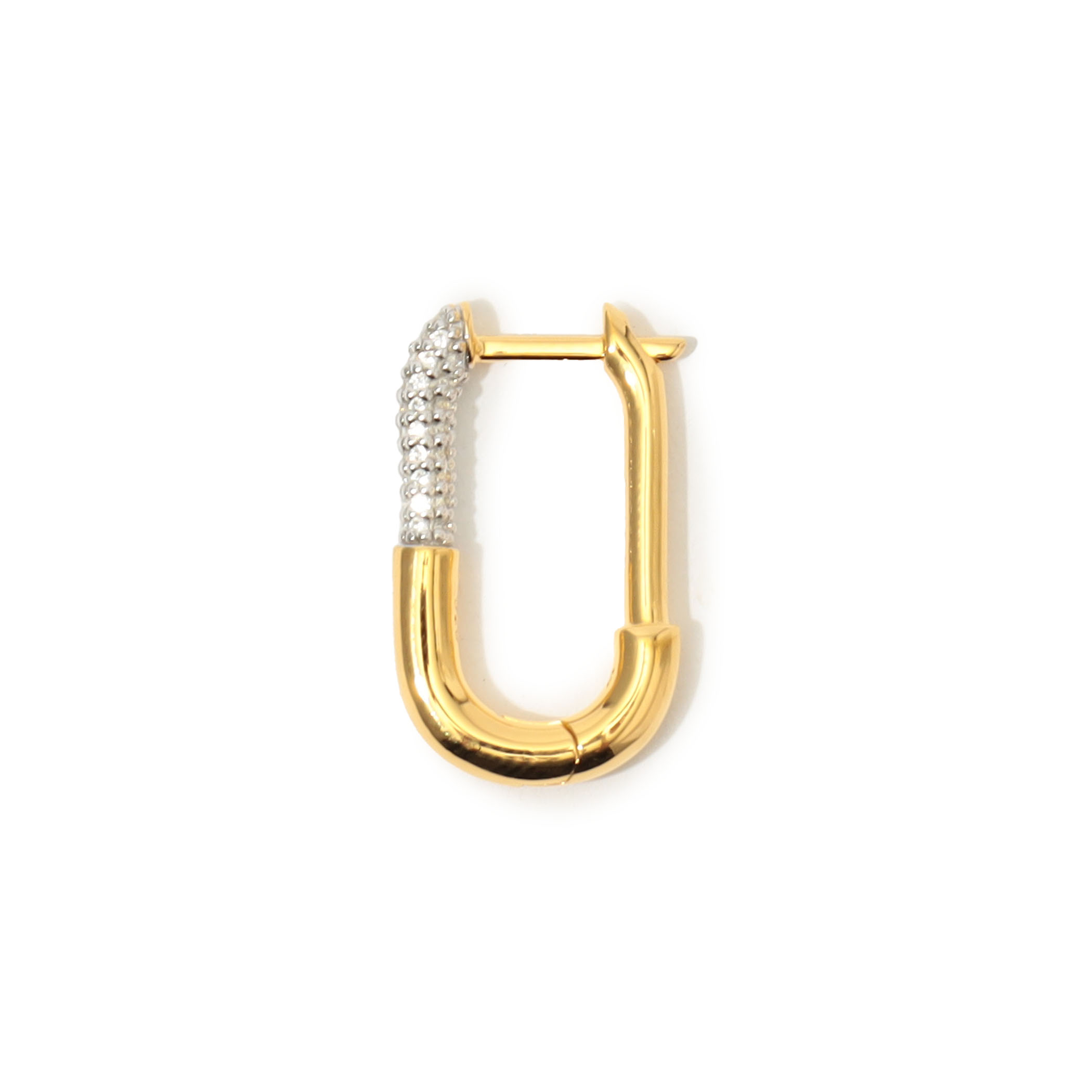 Otiumberg. Pave Staple hoop 片耳ピアス