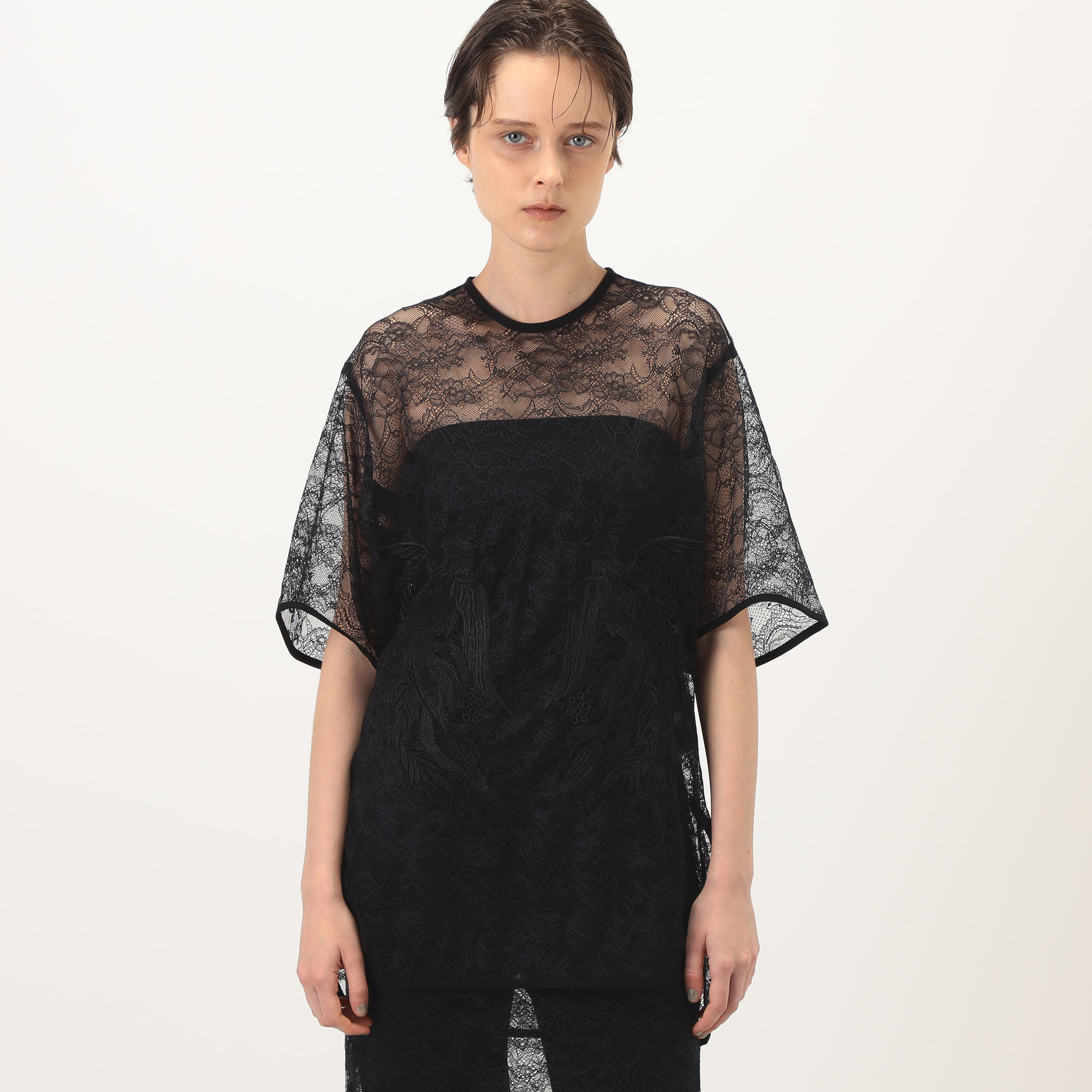 Mame Kurogouchi Raschel Lace Embroidered Top レースエンブロイ