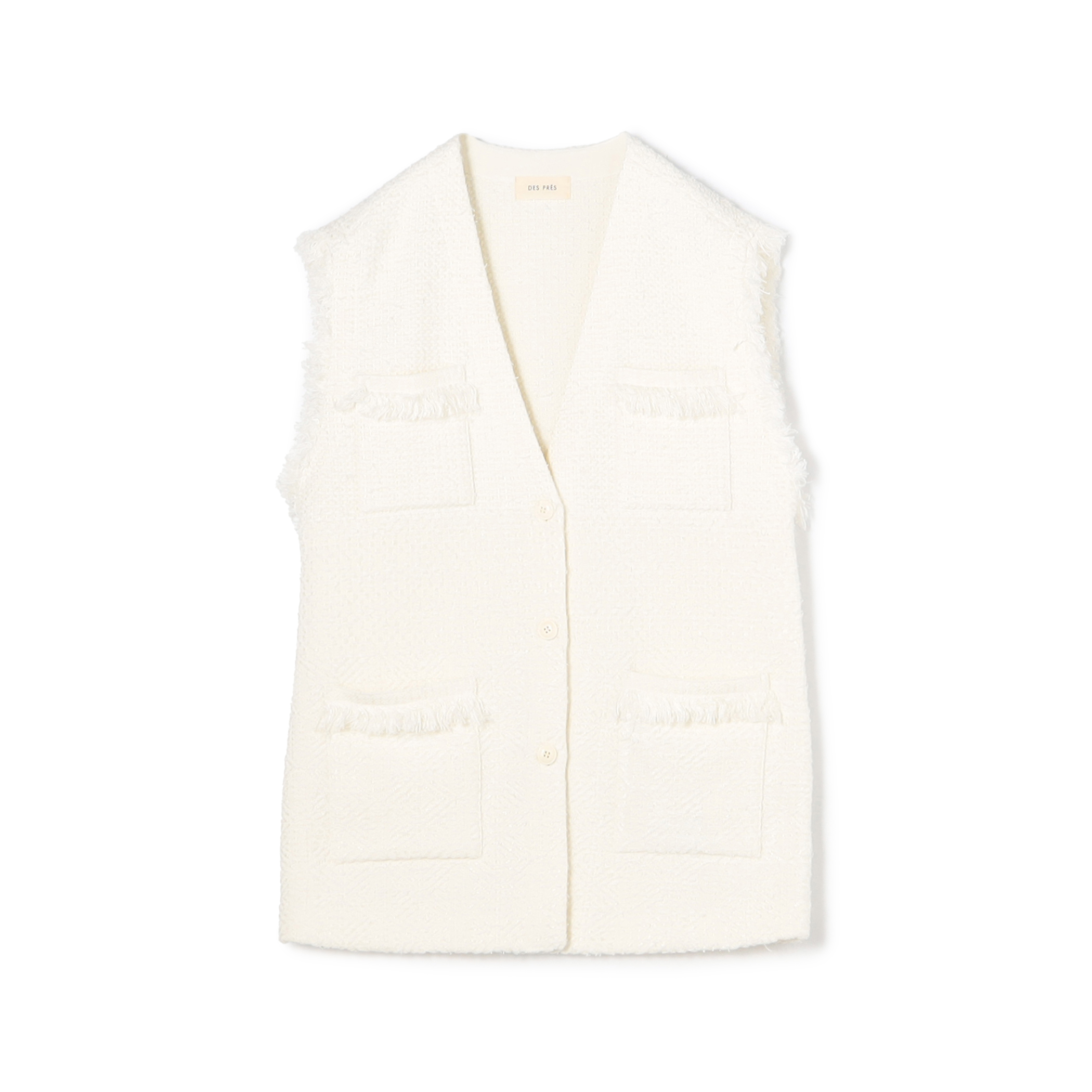 インレイパターン ニットジレ