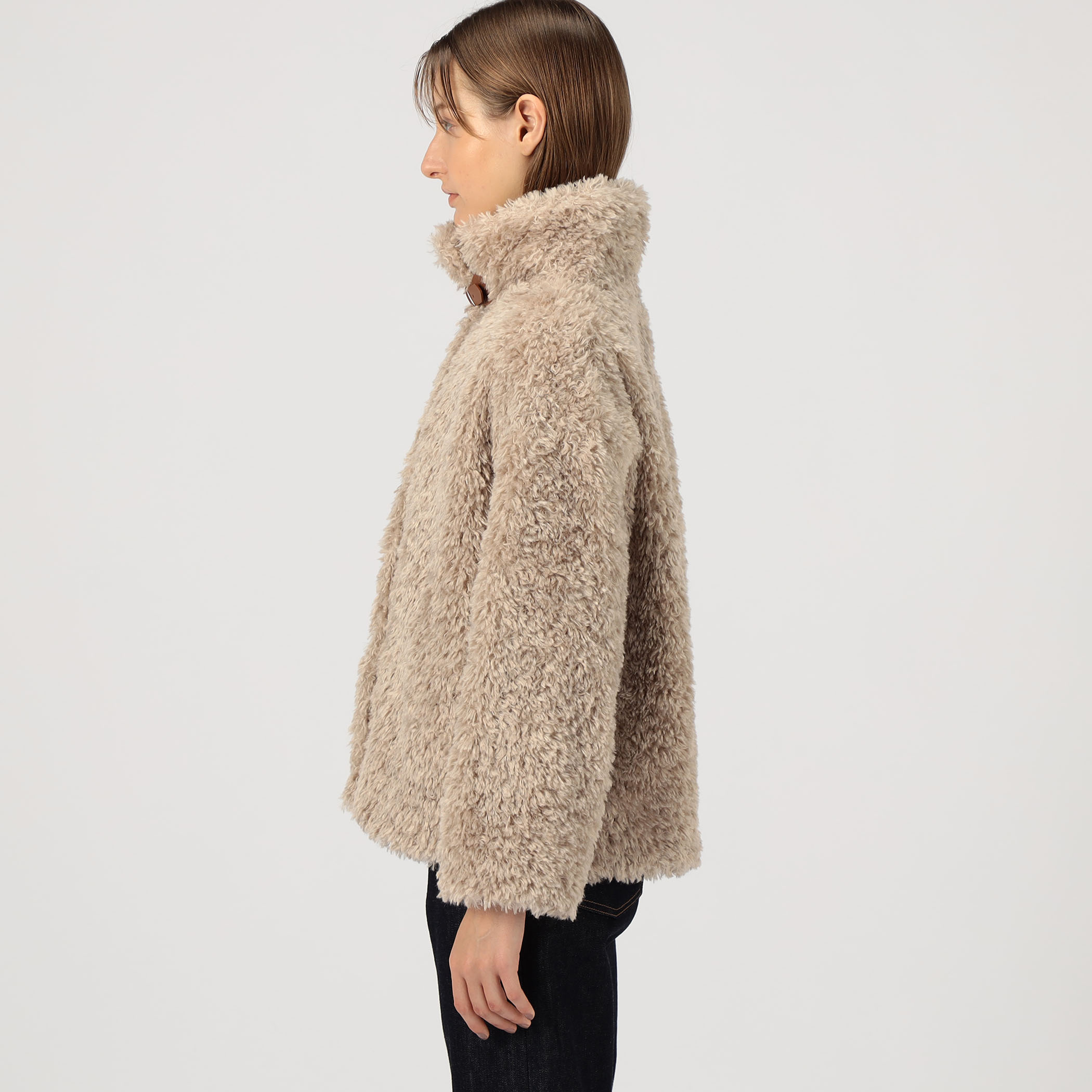 HERNO カーリーエコファー レザーベルトブルゾン｜トゥモローランド