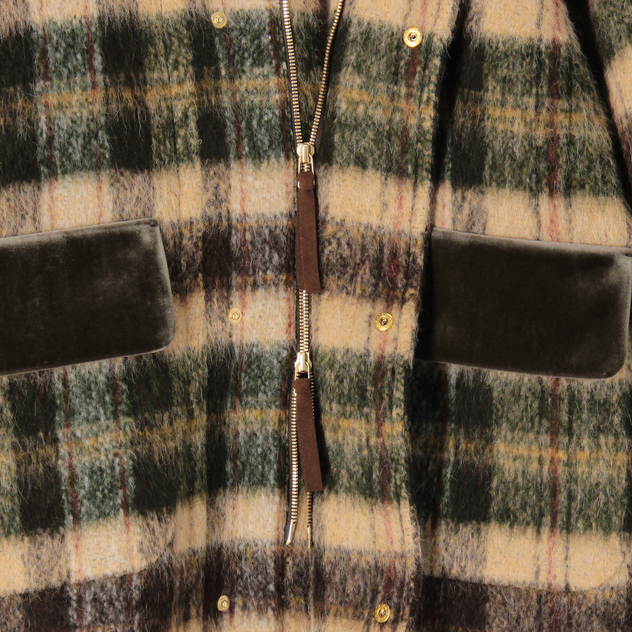 シャギーチェック ジップアップブルゾン｜トゥモローランド 公式通販