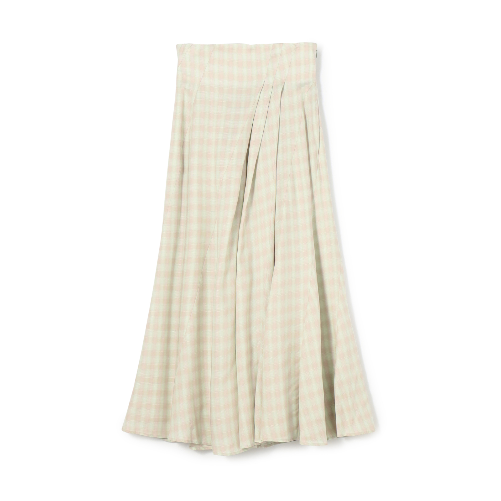 Mame Kurogouchi Linen Mix Ombre Checkskirt
