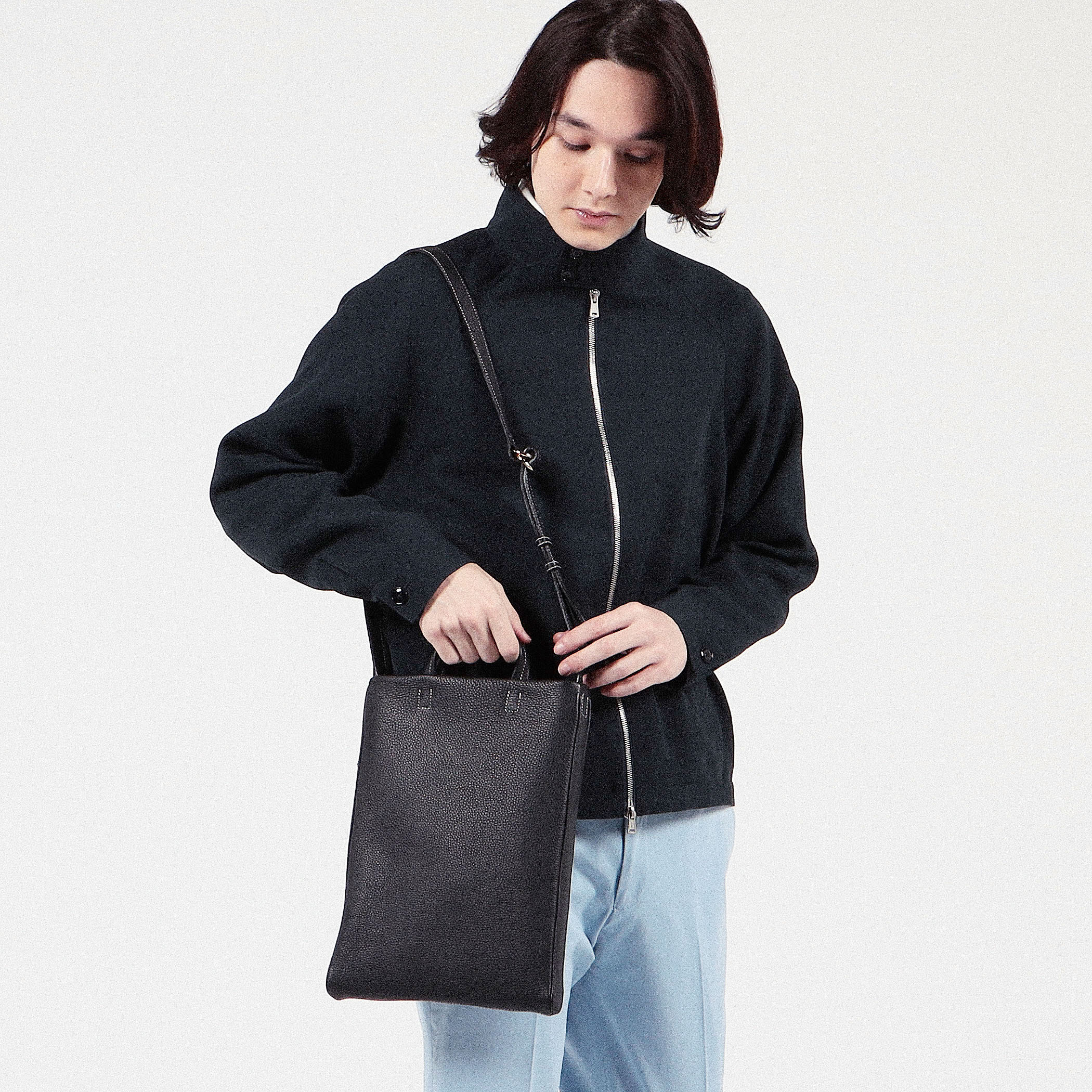 別注】A×TOMORROWLAND TOTE&SHOULDER シュリンクレザー 2WAYバッグ