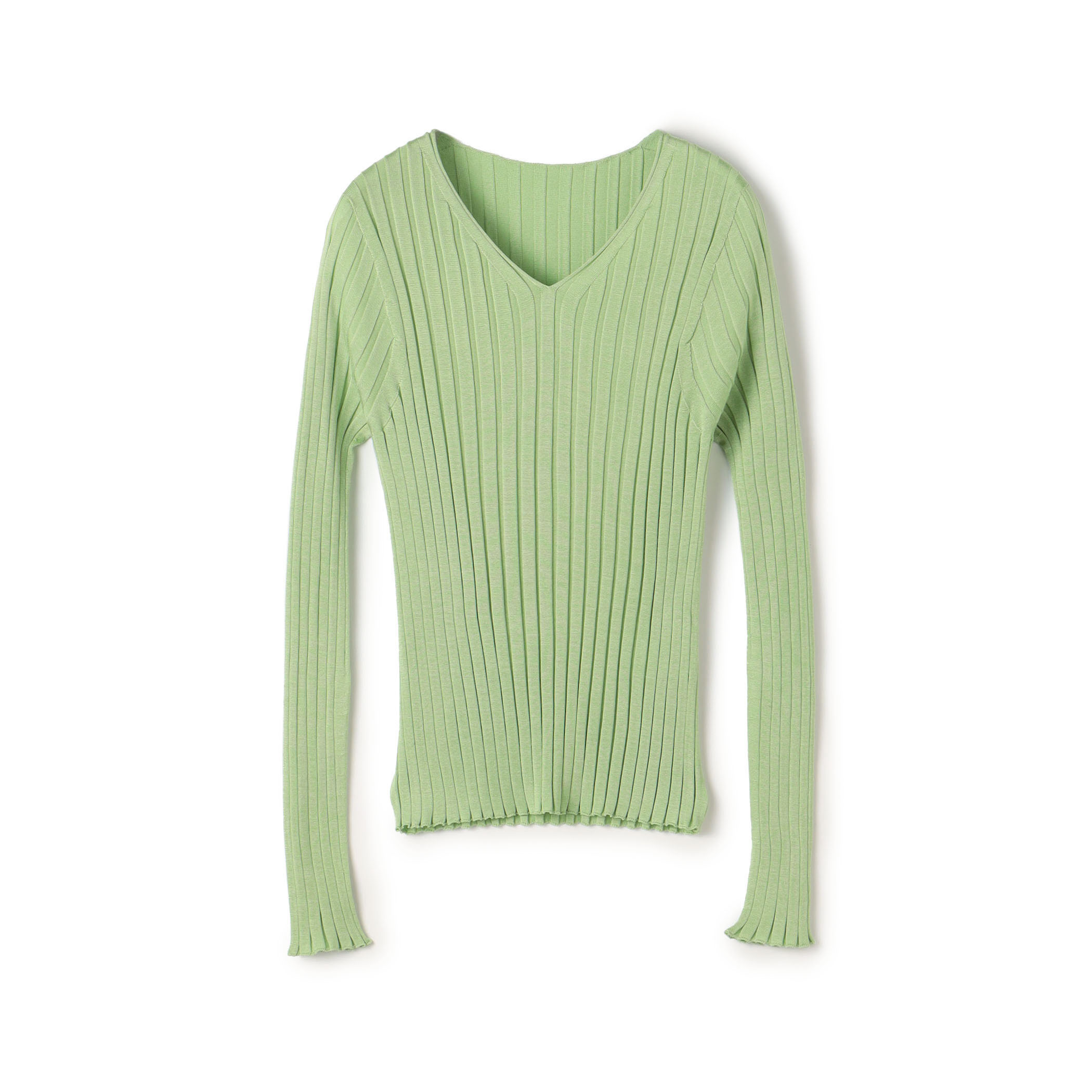 ドメスティックスパンシルク Vネックプルオーバー