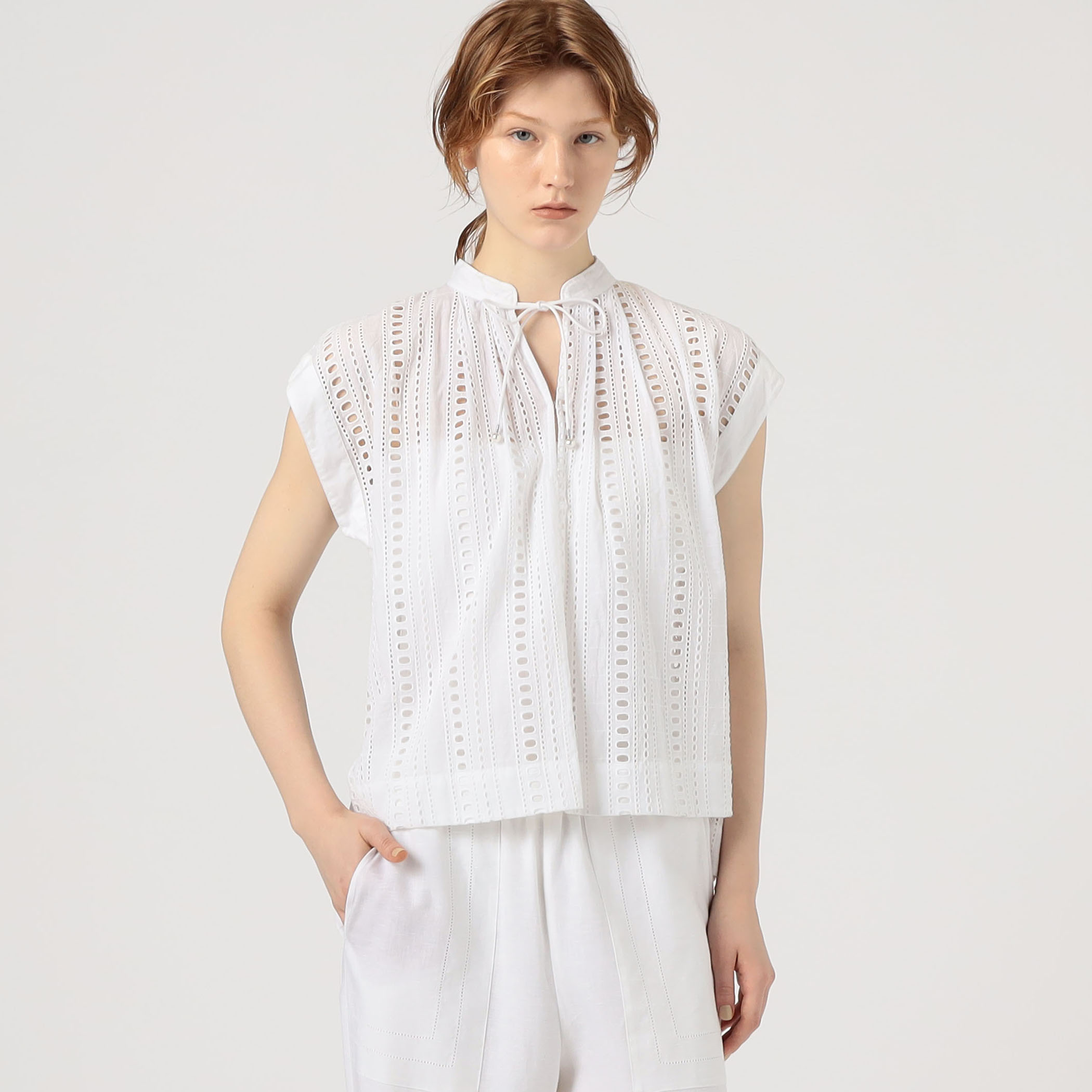ne Quittez pas COTTON JACQUARD ブラウス（シャツ/ブラウス