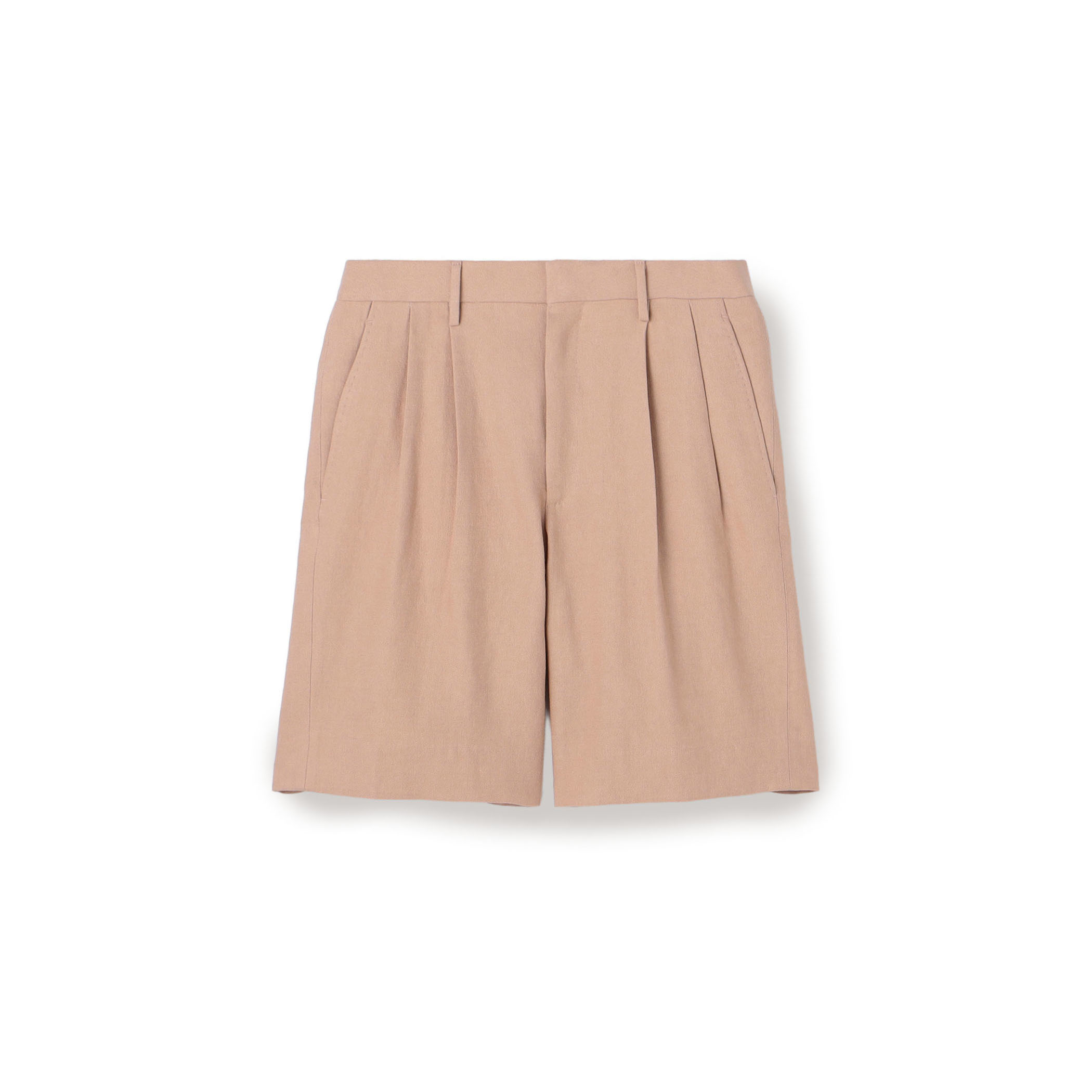 CARUSO リネンウール 2プリーツショーツ