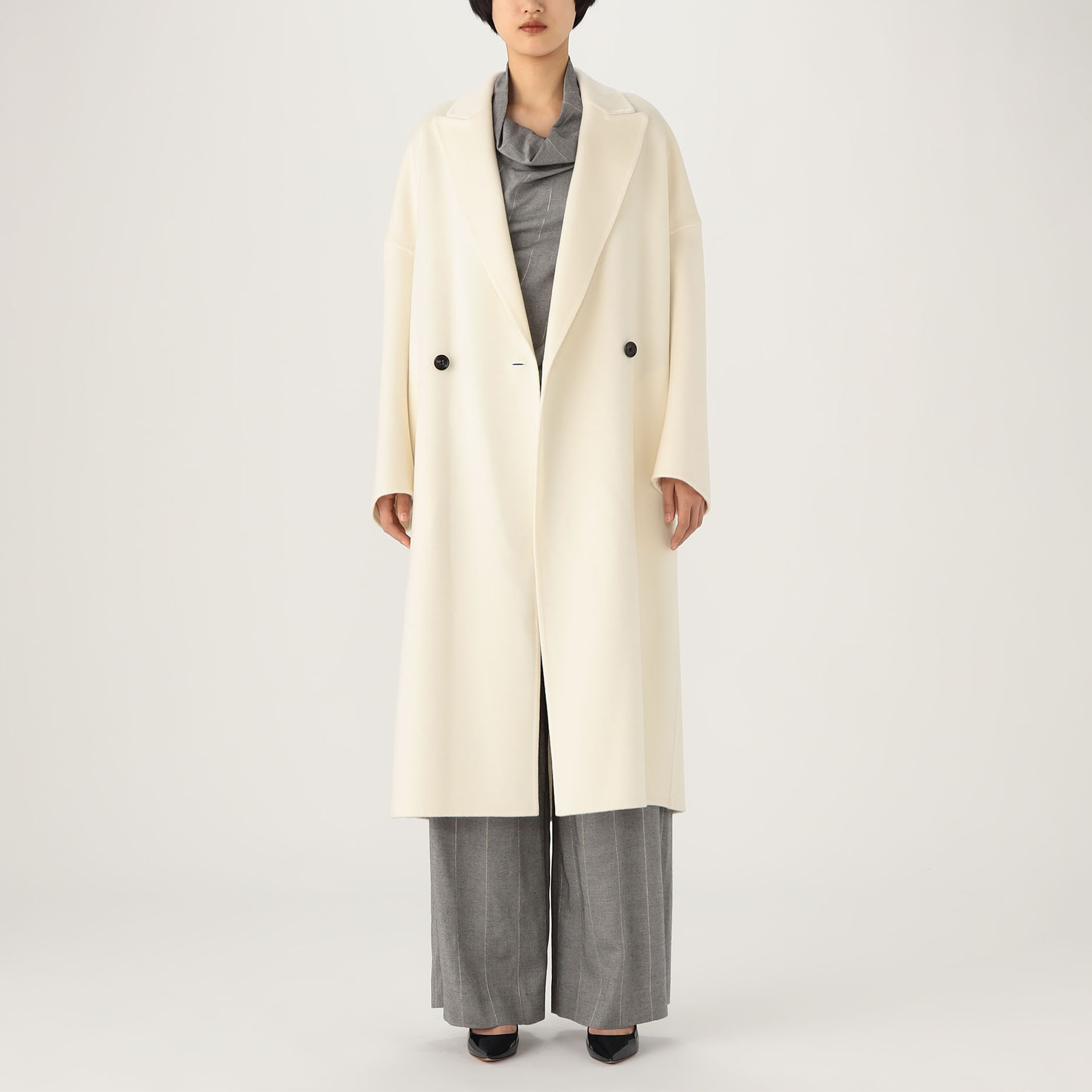 ウールカシミヤダブルフェイス ロングコート｜トゥモローランド