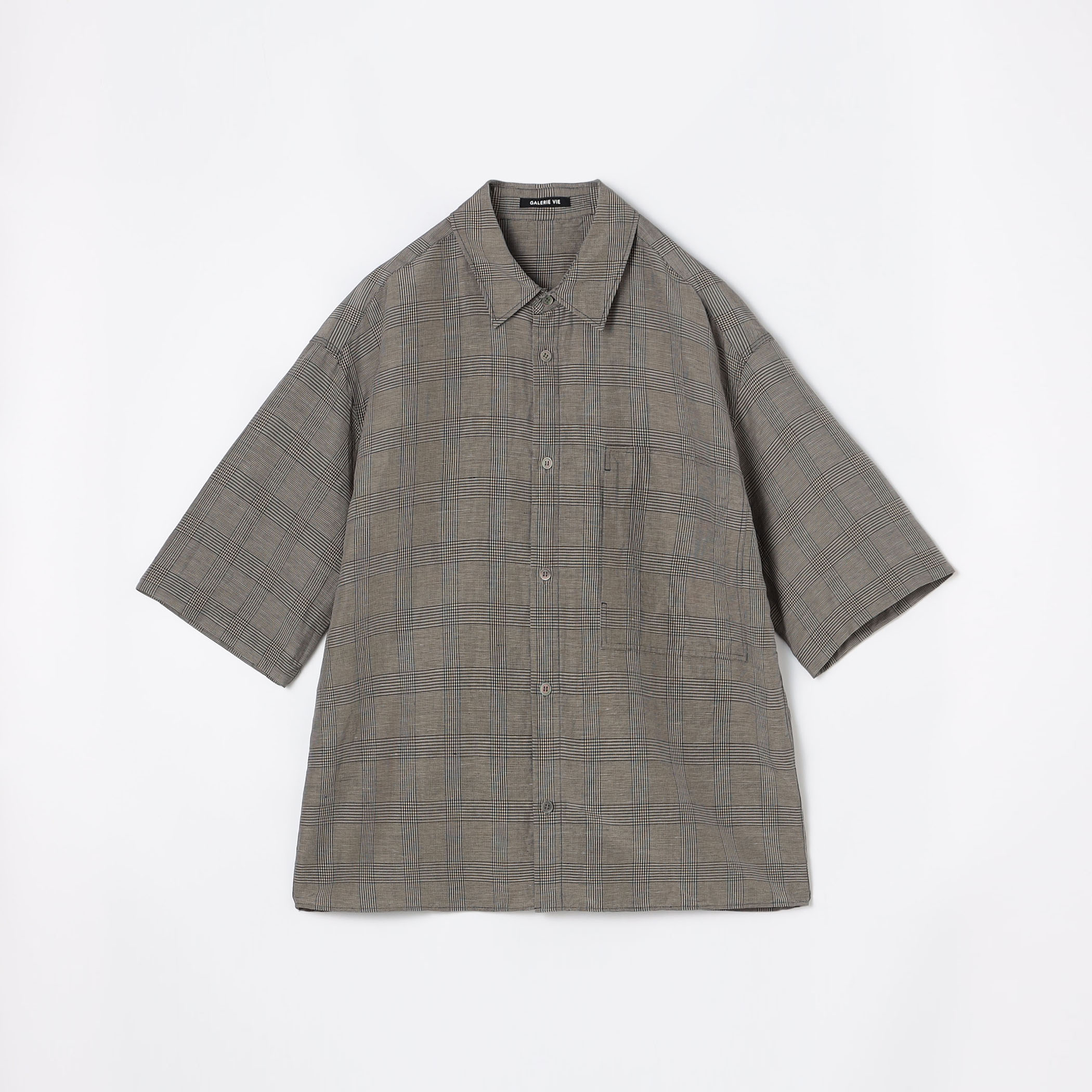 リネンキュプラシルクコンパクト ハーフスリーブシャツ