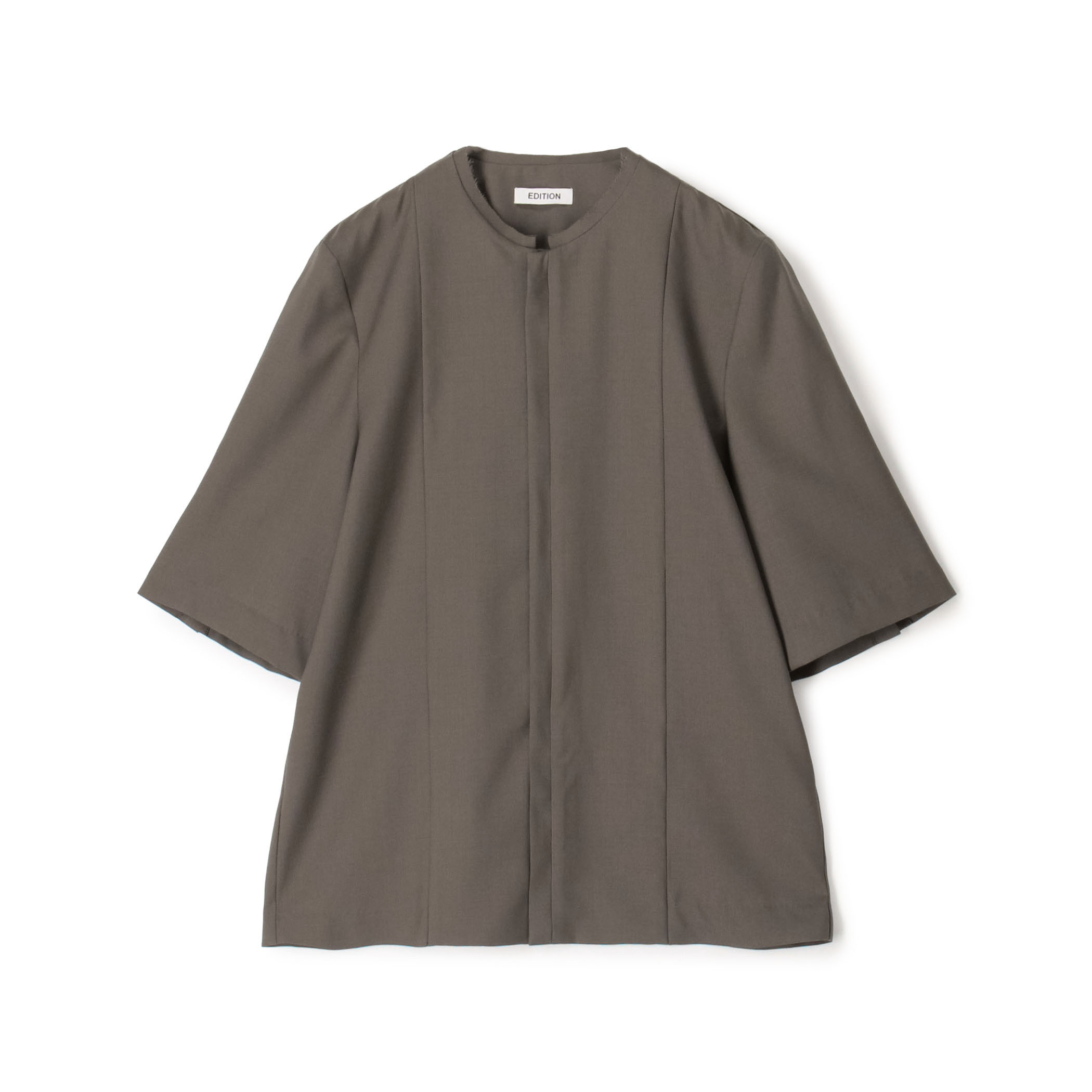 Super120'sウォッシャブルウール ハーフスリーブシャツ